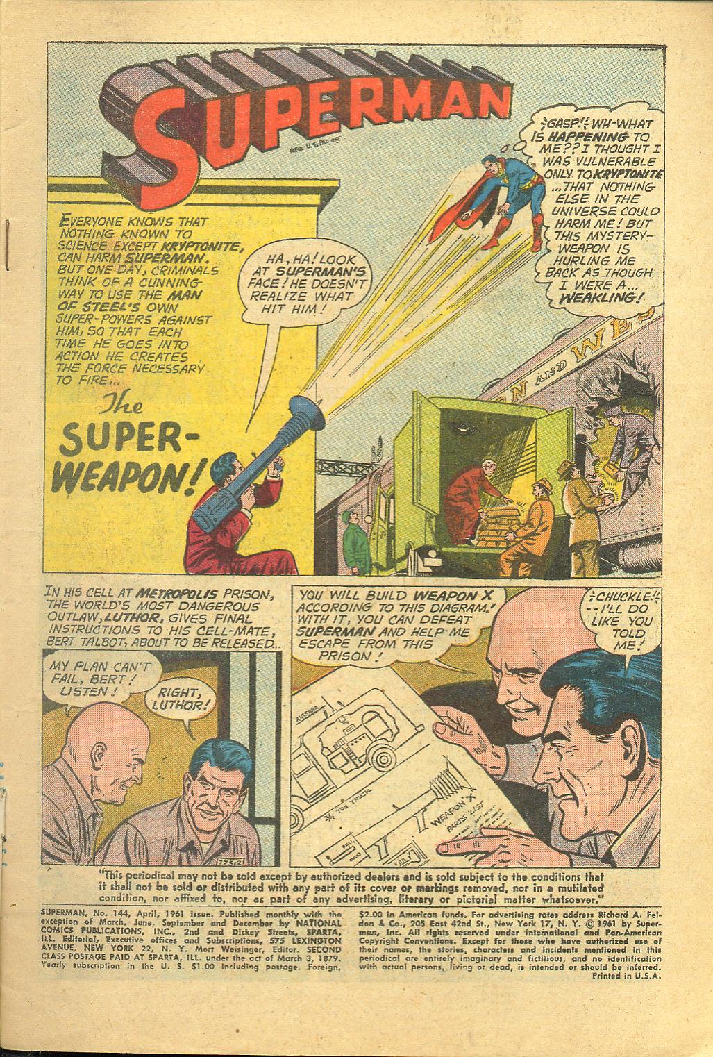 Read online Superman (1939) comic -  Issue #144 - 3