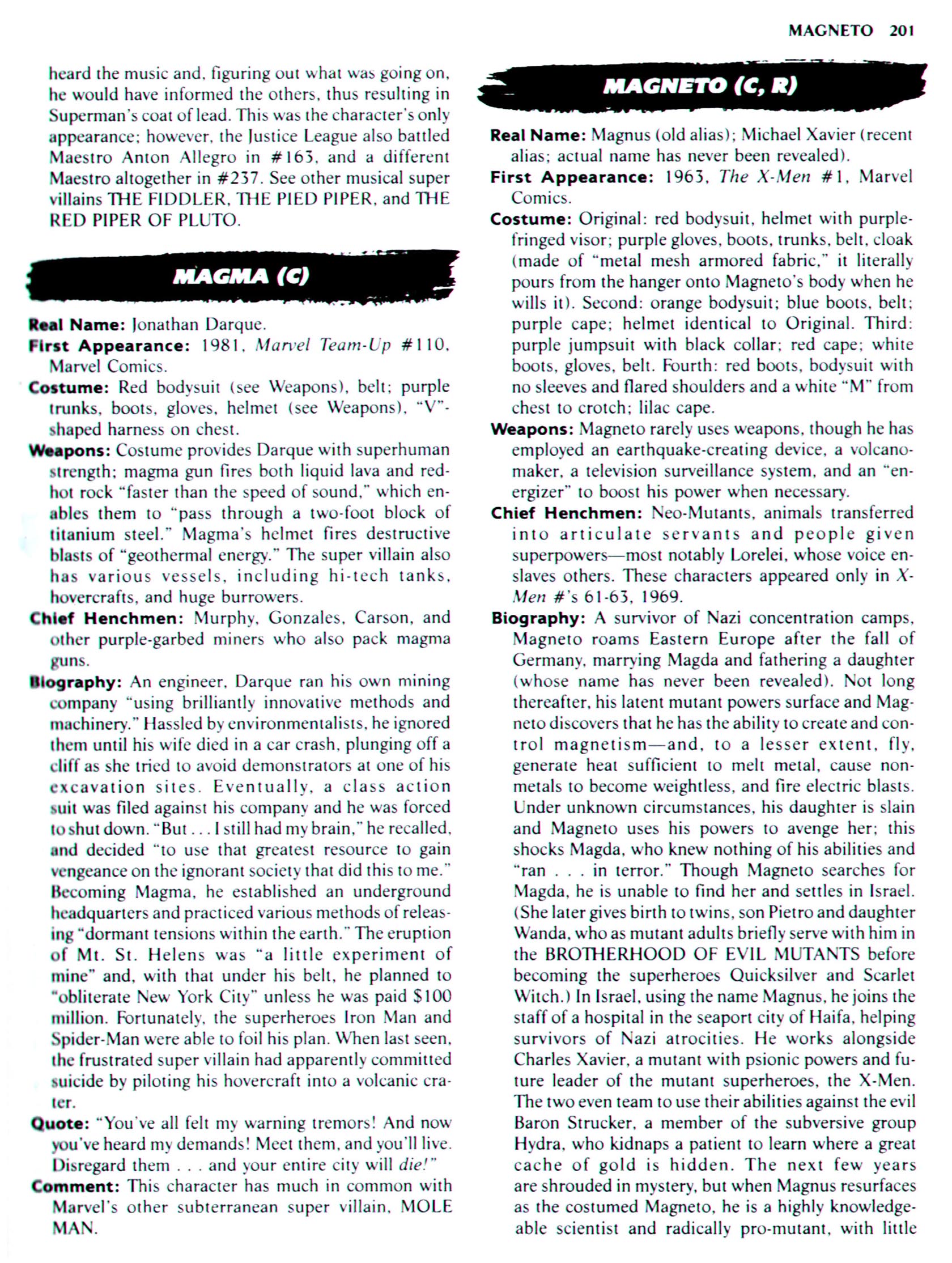 Read online The Encyclopedia of Super Villains comic -  Issue # TPB (Part 1) - 227