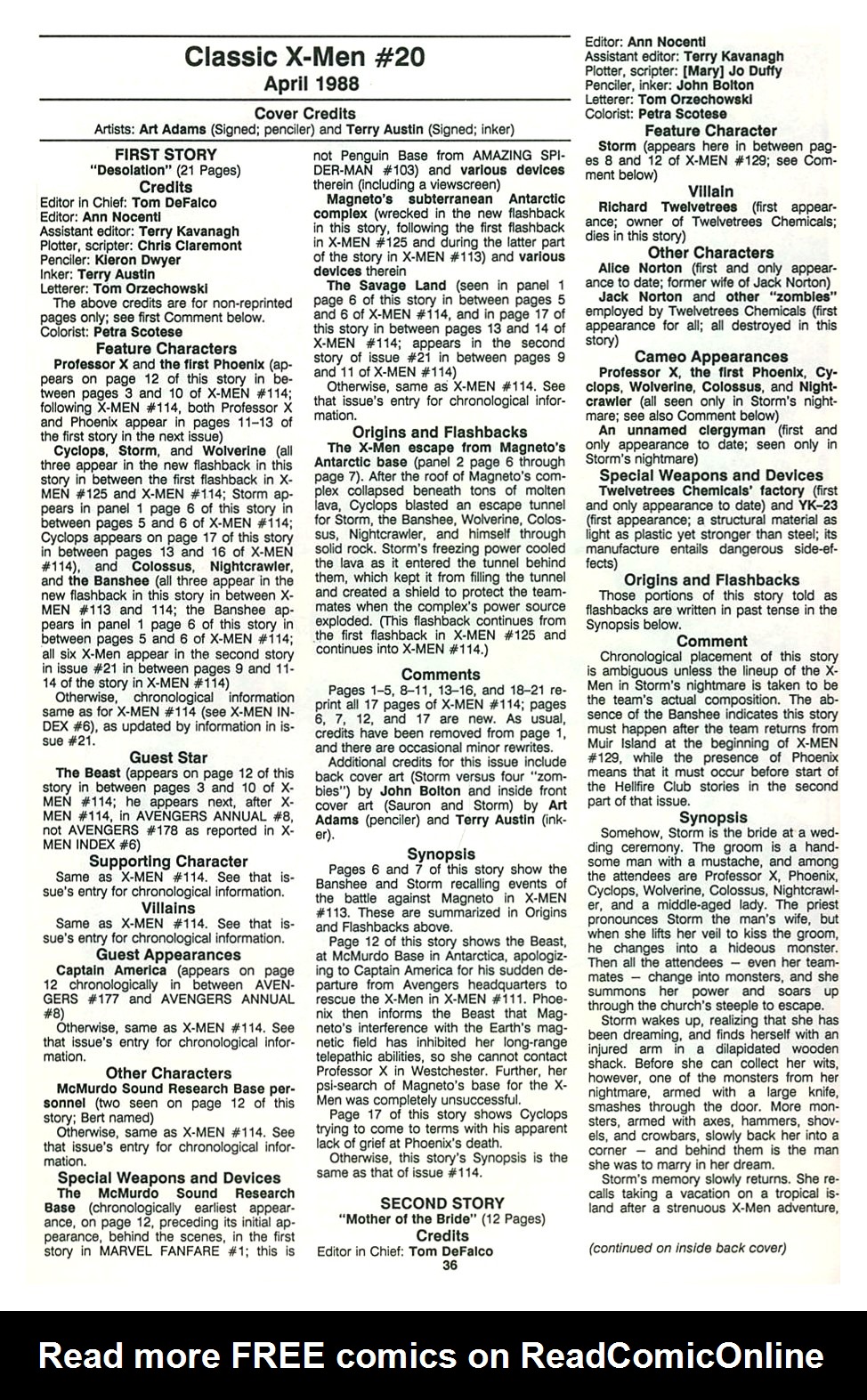 Read online The Official Marvel Index To The X-Men comic -  Issue #7 - 38