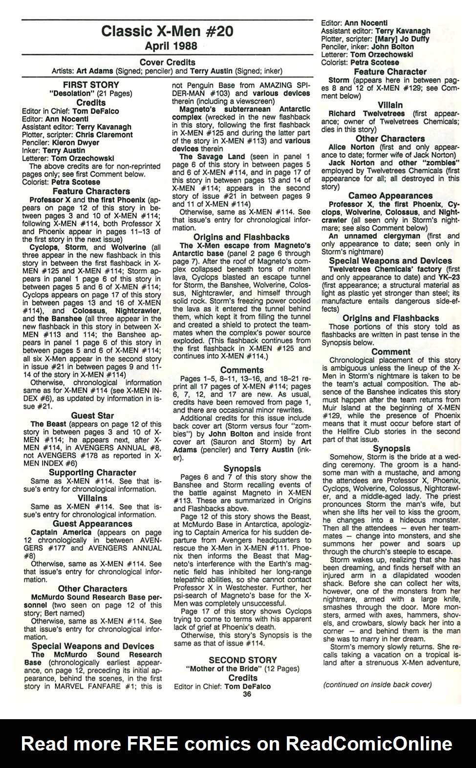 The Official Marvel Index To The X-Men (1987) issue 7 - Page 38