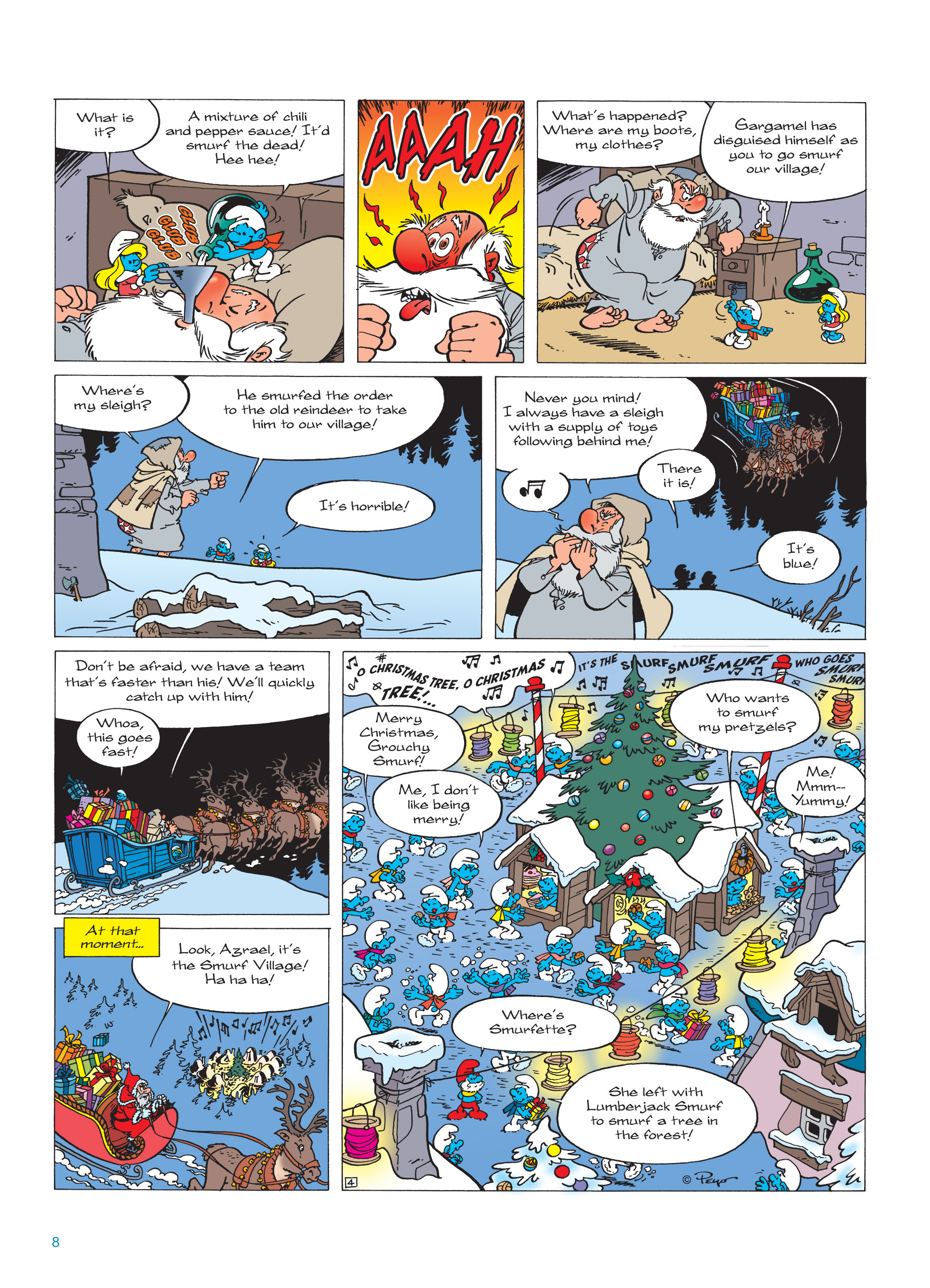 Read online The Smurfs Christmas comic -  Issue # Full - 8