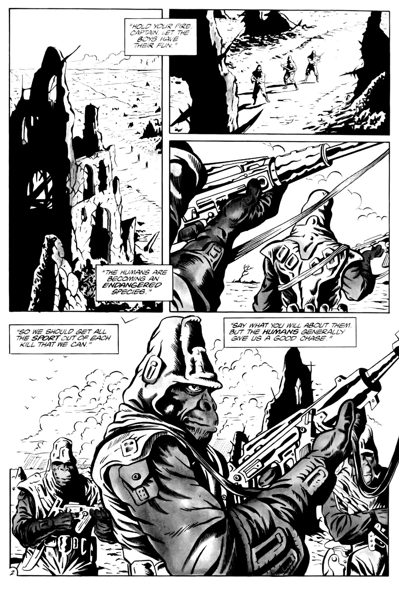 Read online Planet of the Apes (1990) comic -  Issue #2 - 4