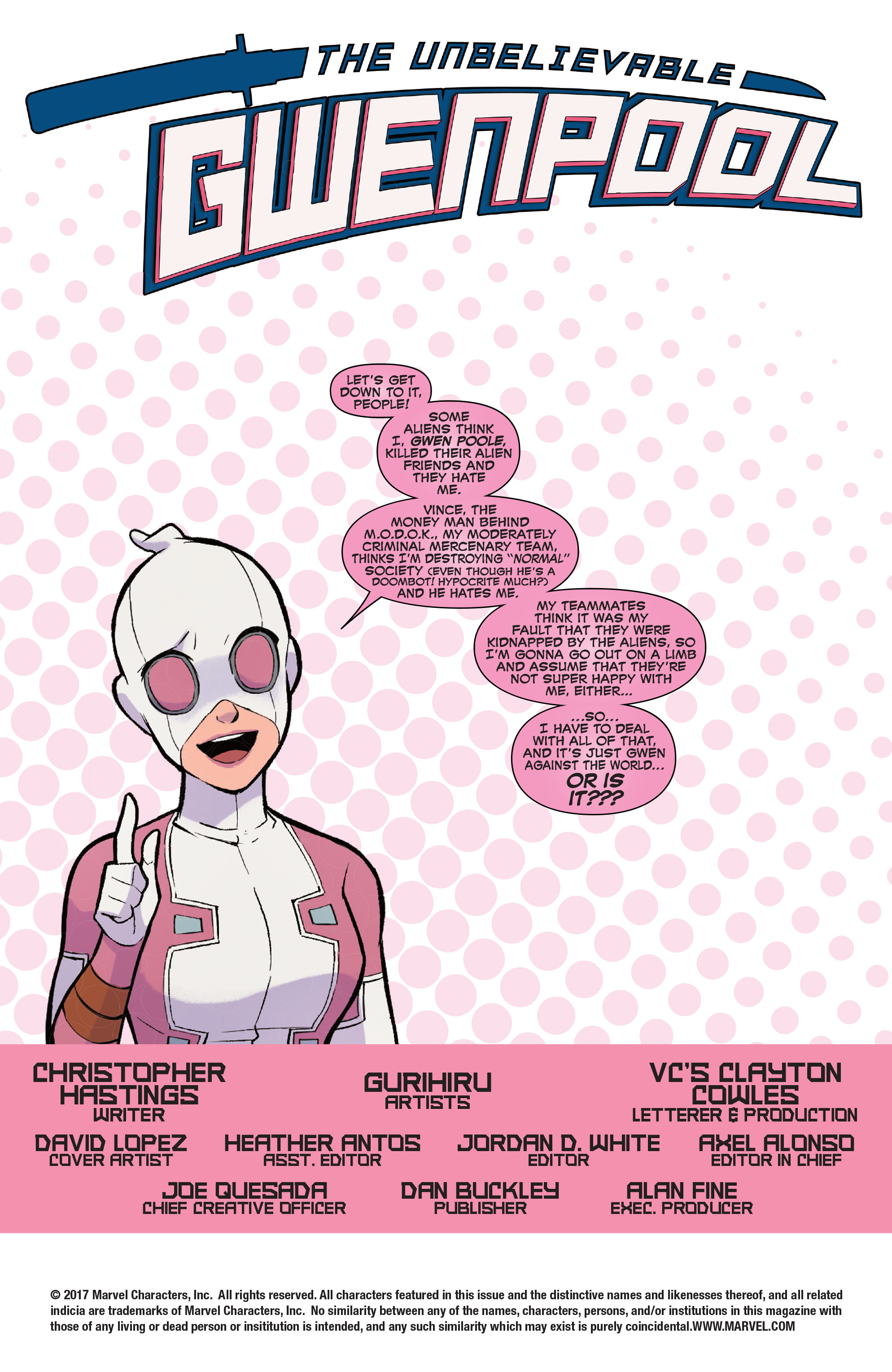Read online The Unbelievable Gwenpool comic -  Issue #10 - 2