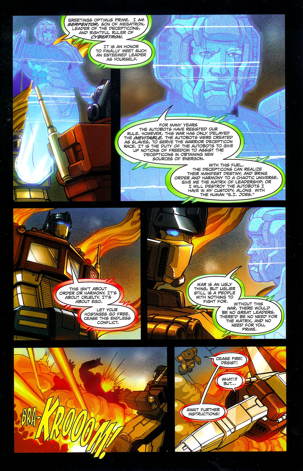 Read online G.I. Joe vs. The Transformers III: The Art of War comic -  Issue #4 - 9