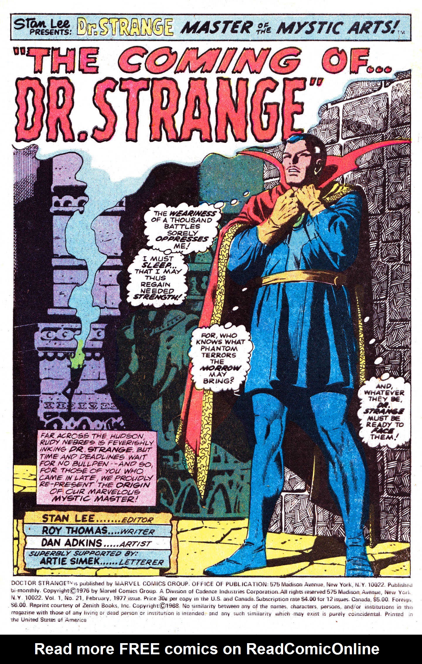 Read online Doctor Strange (1974) comic -  Issue #21 - 3