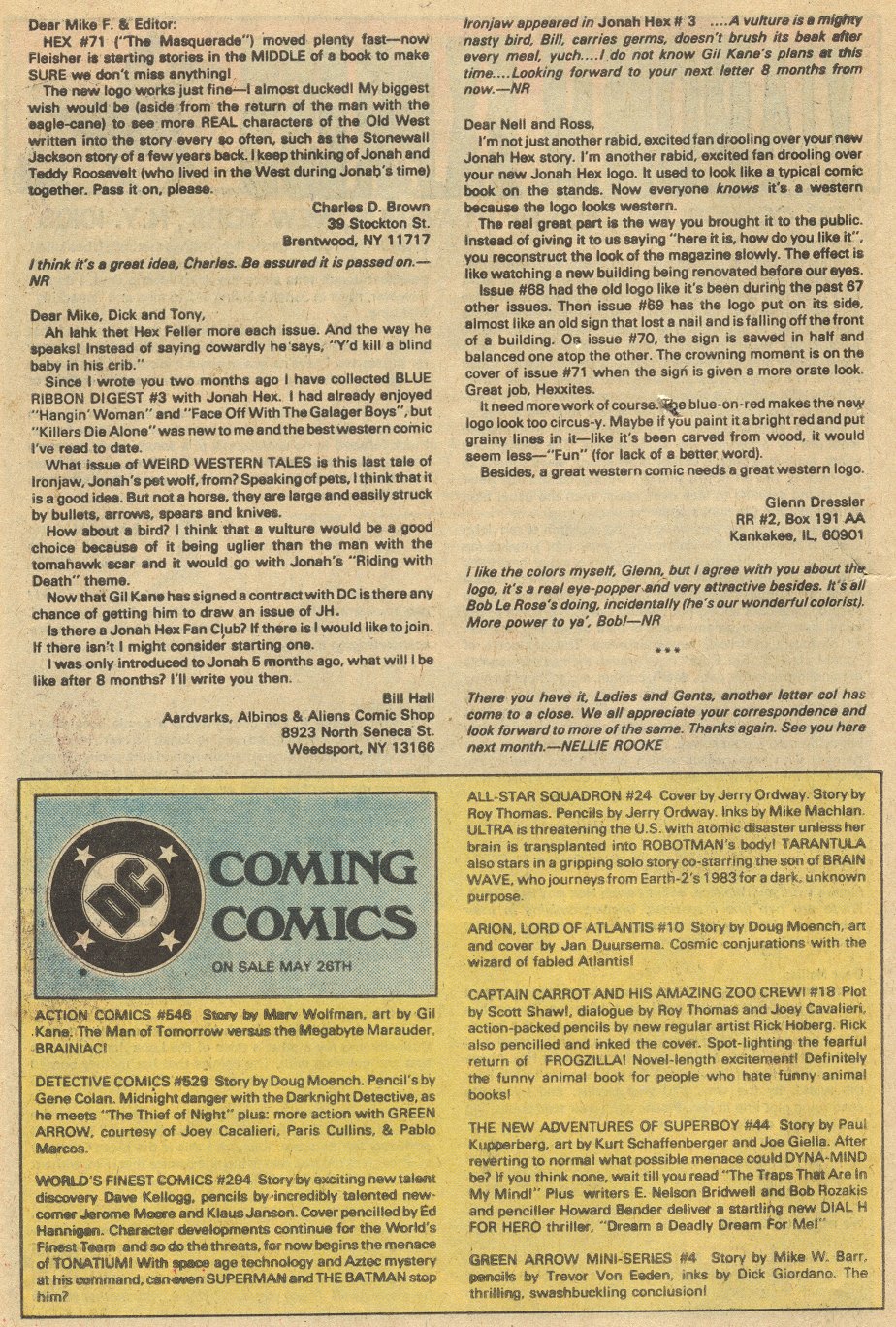 Read online Jonah Hex (1977) comic -  Issue #75 - 27