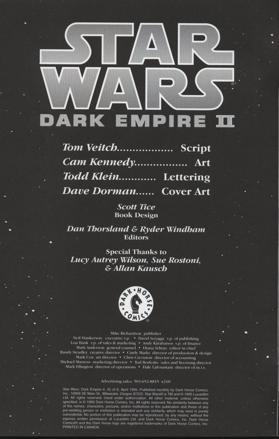 Read online Star Wars: Dark Empire II comic -  Issue #5 - 2