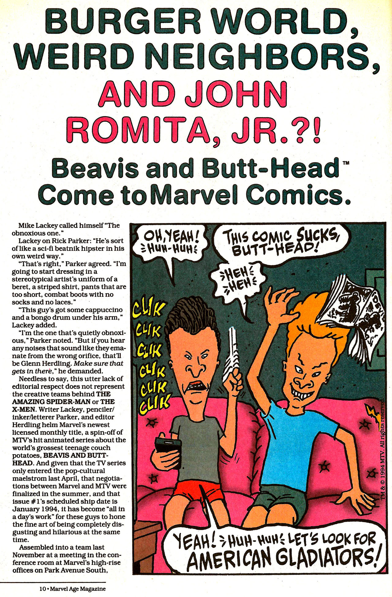 Read online Marvel Age comic -  Issue #134 - 11