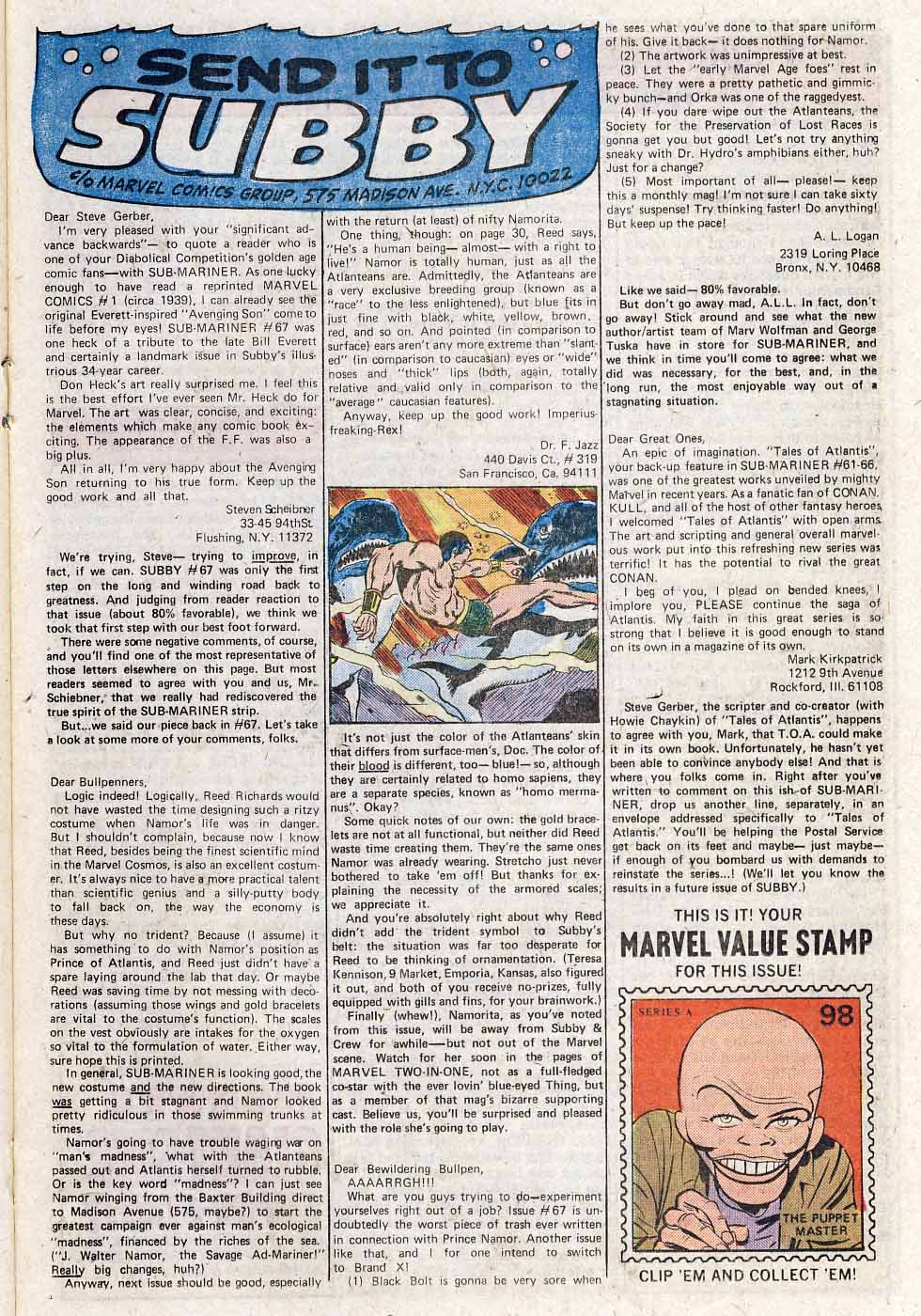 Read online The Sub-Mariner comic -  Issue #70 - 21