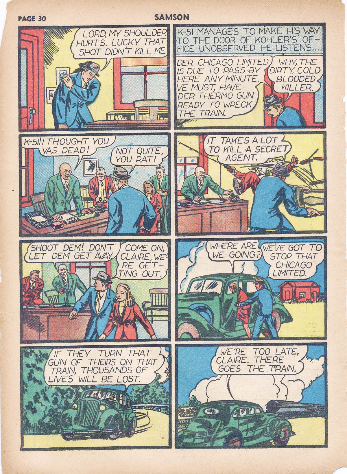 Read online Samson (1940) comic -  Issue #4 - 32
