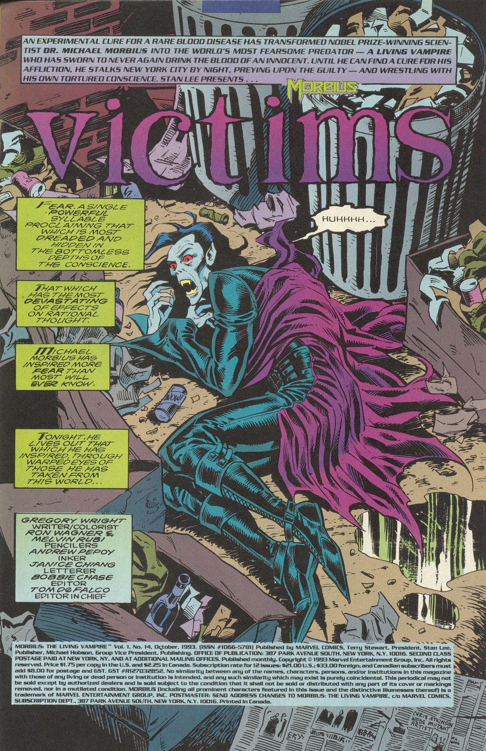 Read online Morbius: The Living Vampire (1992) comic -  Issue #14 - 2