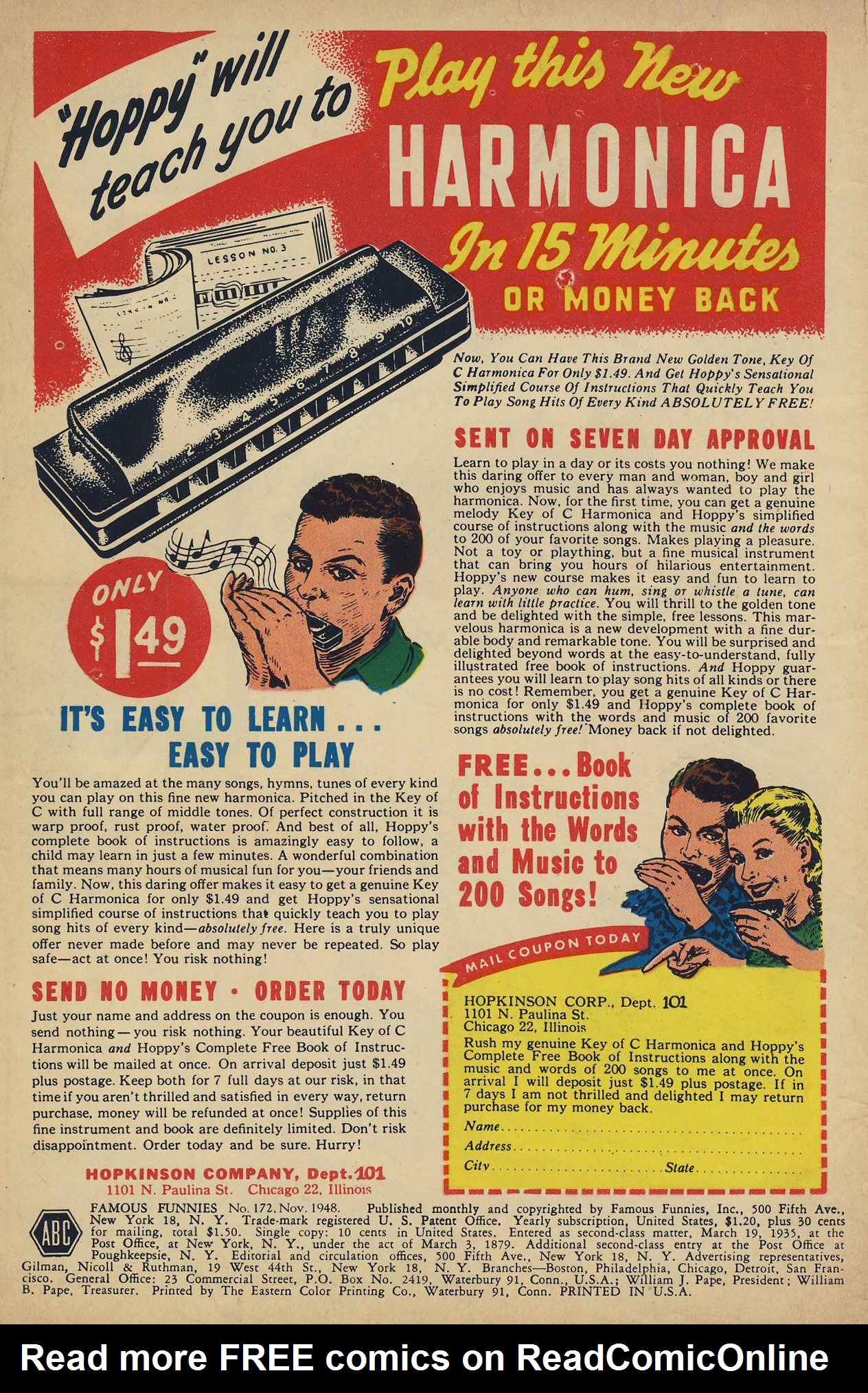 Read online Famous Funnies comic -  Issue #172 - 2