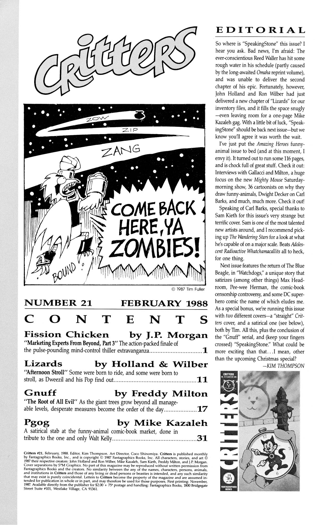 Read online Critters comic -  Issue #21 - 2