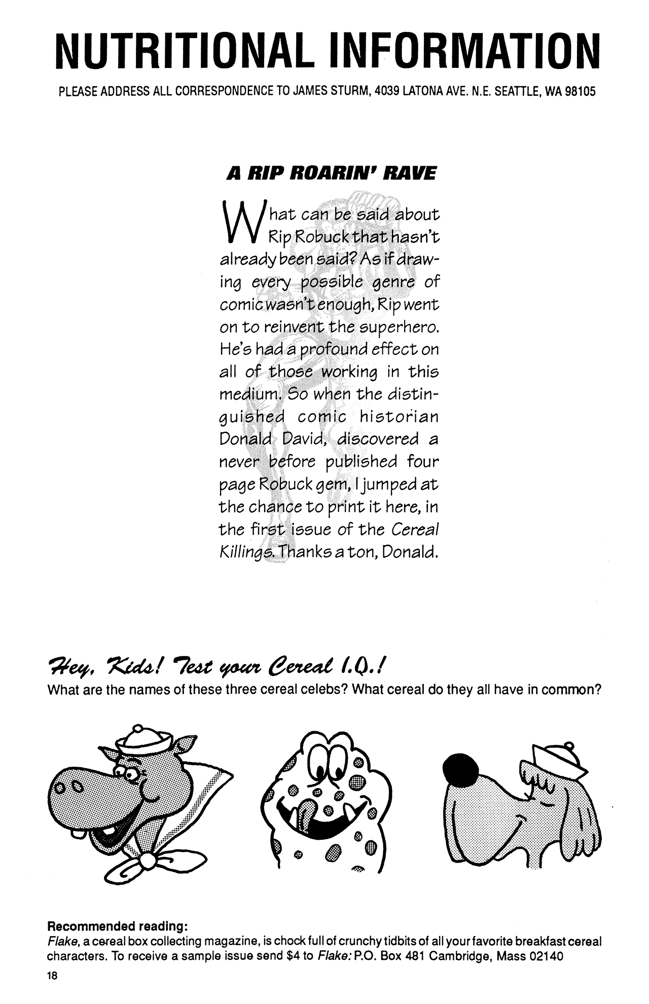 Read online Cereal Killings comic -  Issue #1 - 20