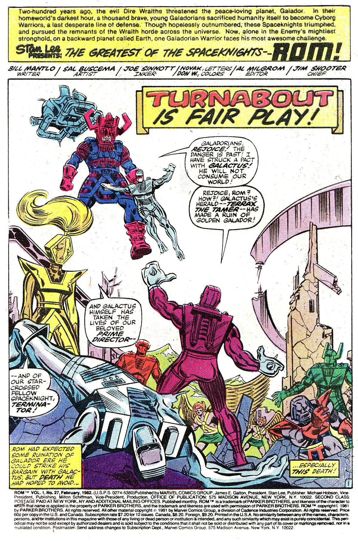 Read online ROM (1979) comic -  Issue #27 - 2