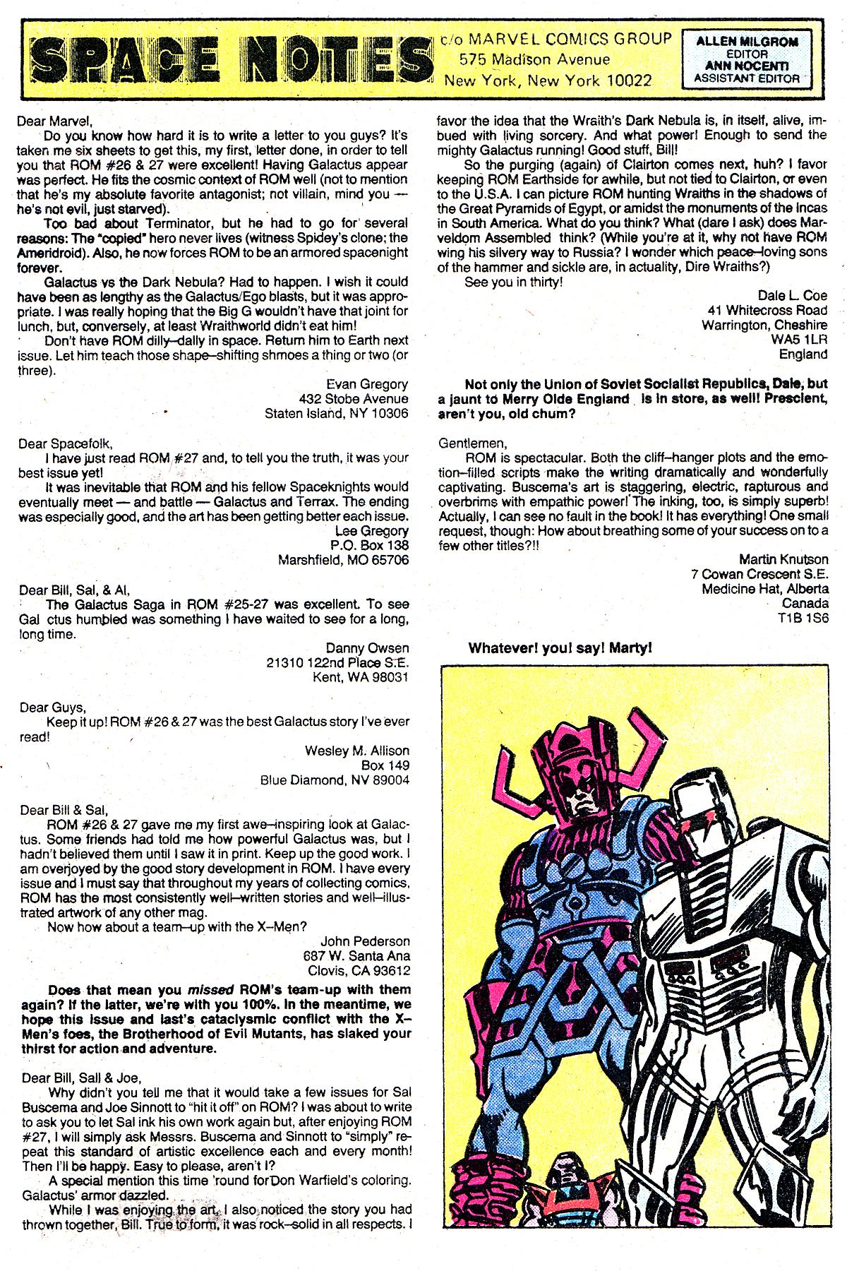 Read online ROM (1979) comic -  Issue #32 - 24