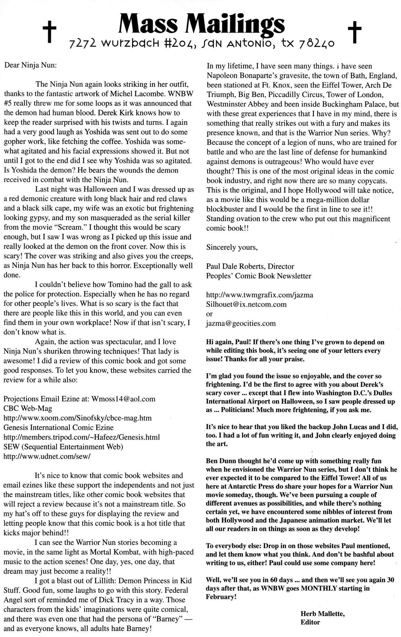 Read online Warrior Nun: Black & White comic -  Issue #6 - 27
