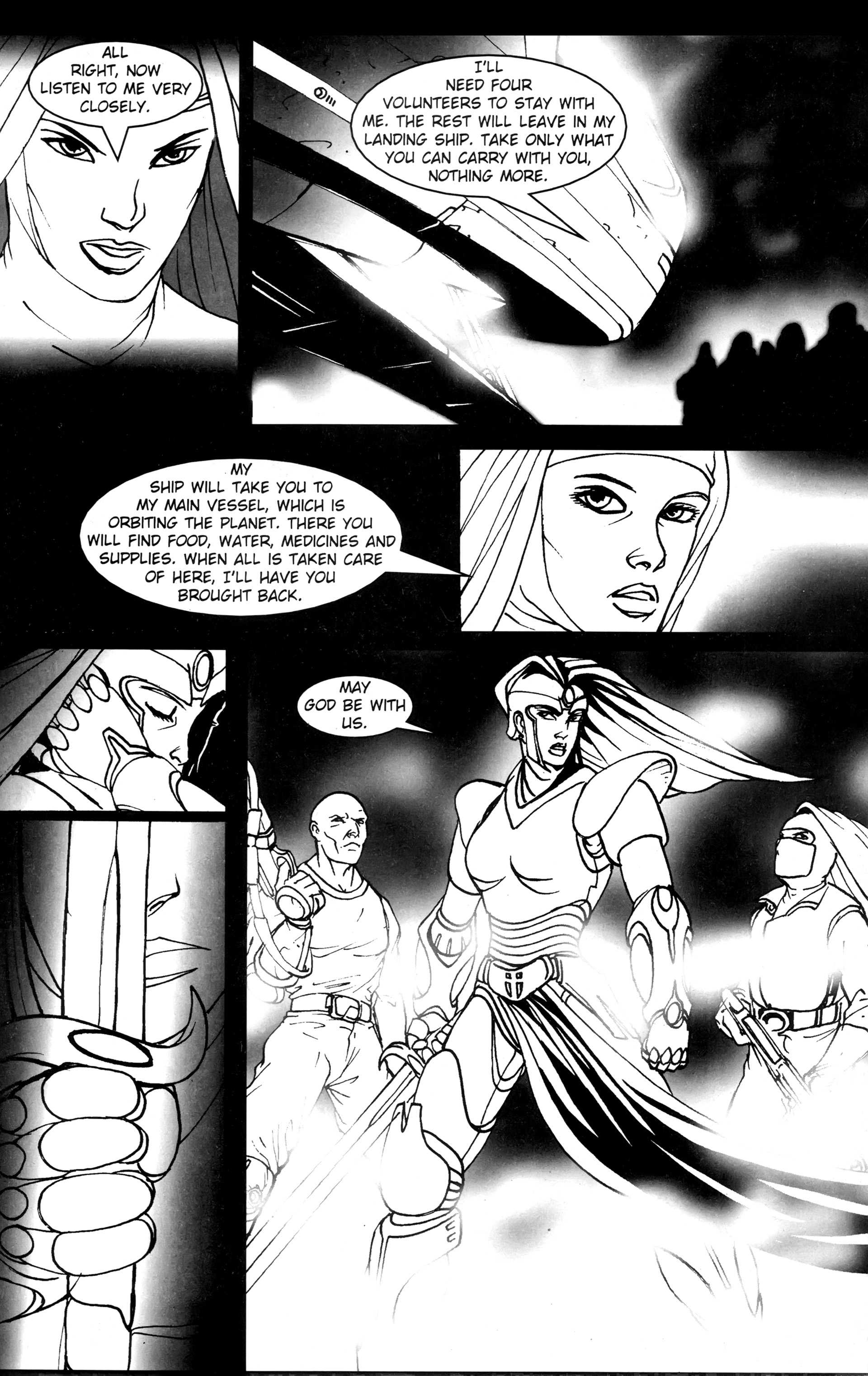 Read online Warrior Nun: Black & White comic -  Issue #20 - 10