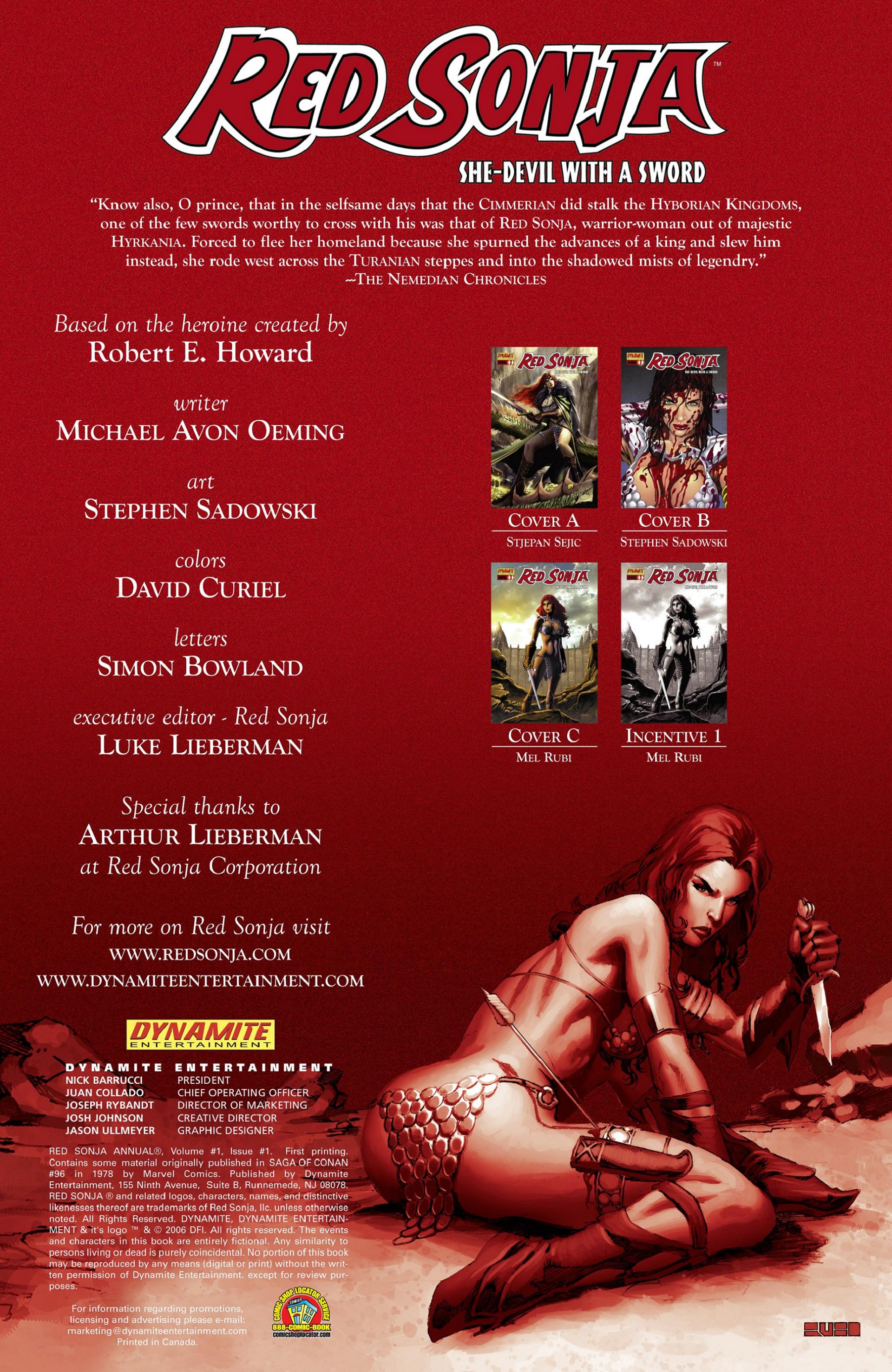 Read online Red Sonja (2005) comic -  Issue # _Annual 1 - 4