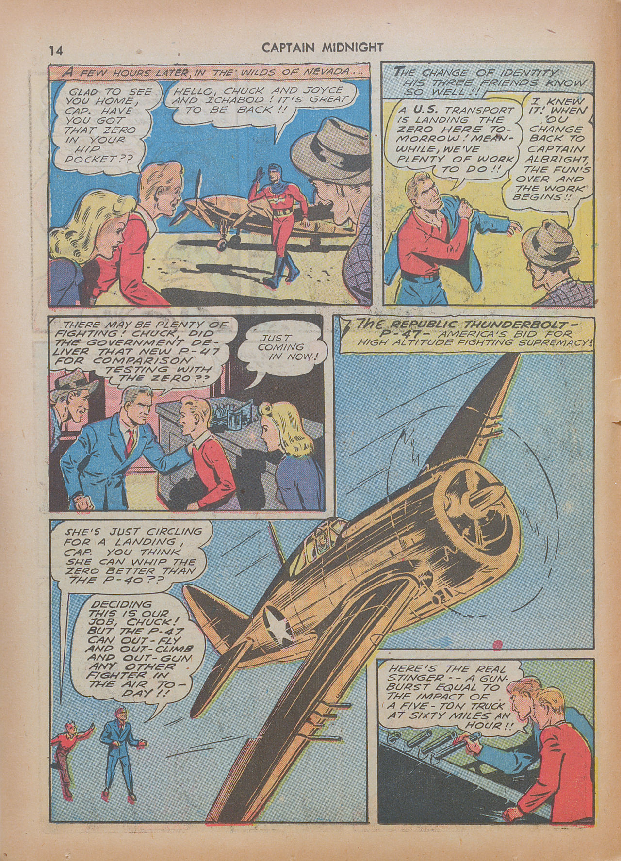 Read online Captain Midnight (1942) comic -  Issue #7 - 14