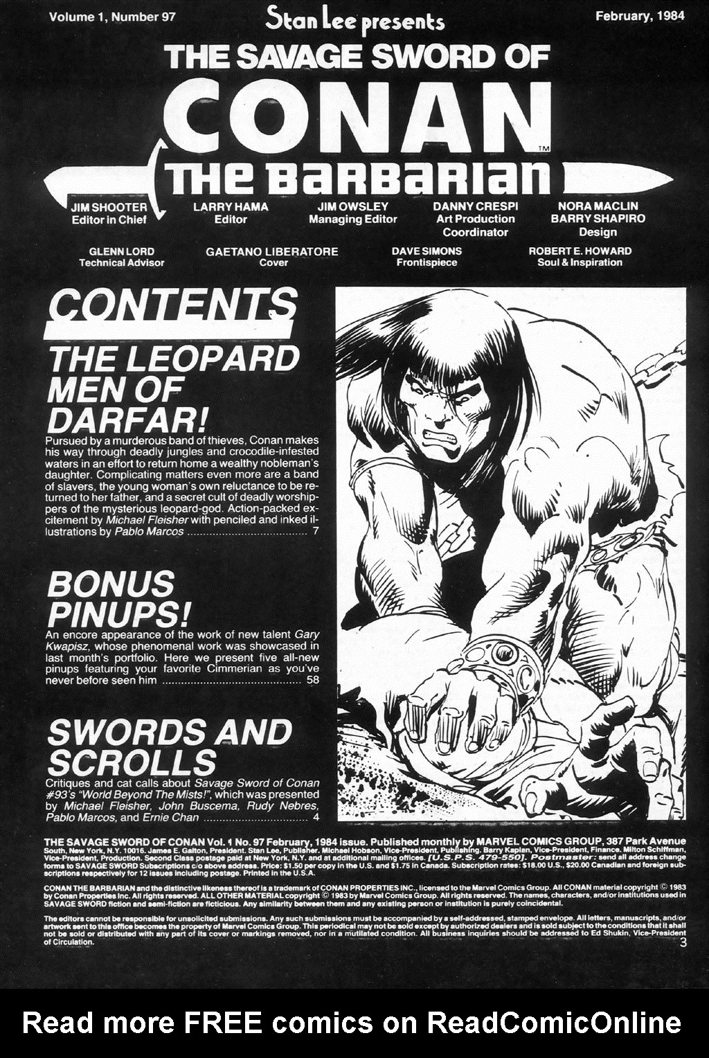 Read online The Savage Sword Of Conan comic -  Issue #97 - 3