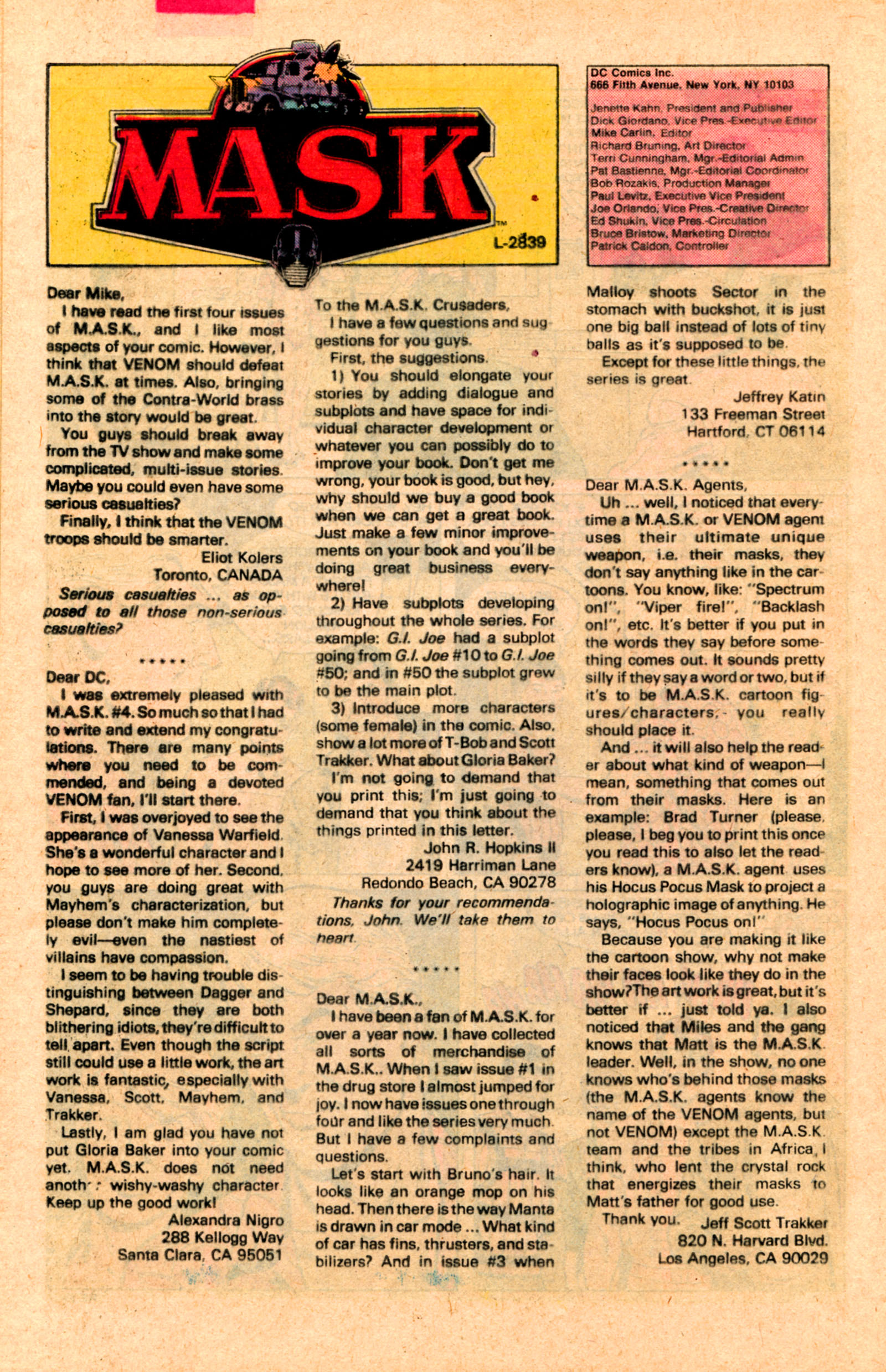 Read online MASK (1987) comic -  Issue #8 - 32