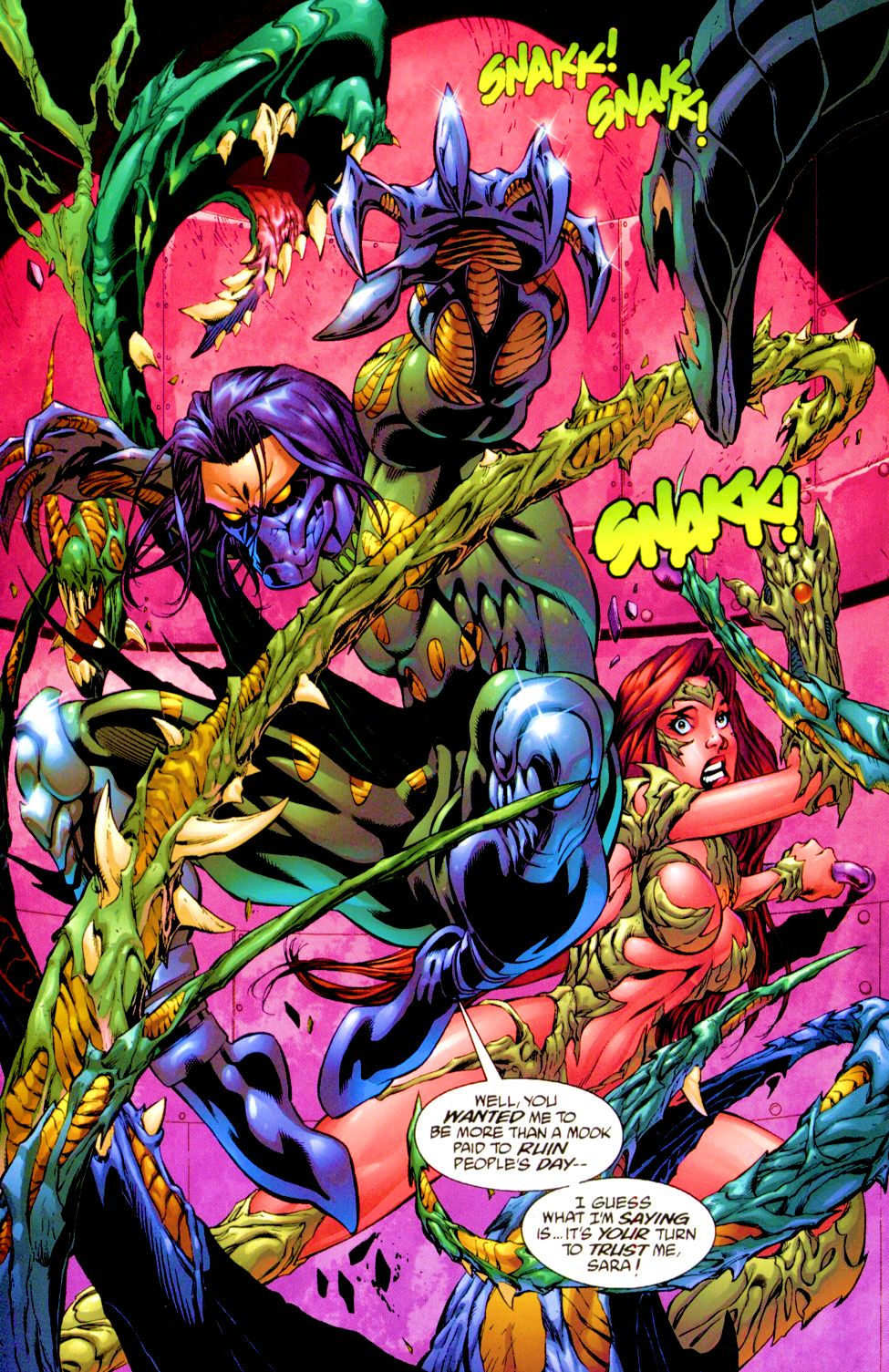 Read online Witchblade/Aliens/The Darkness/Predator: Mindhunter comic -  Issue #3 - 16