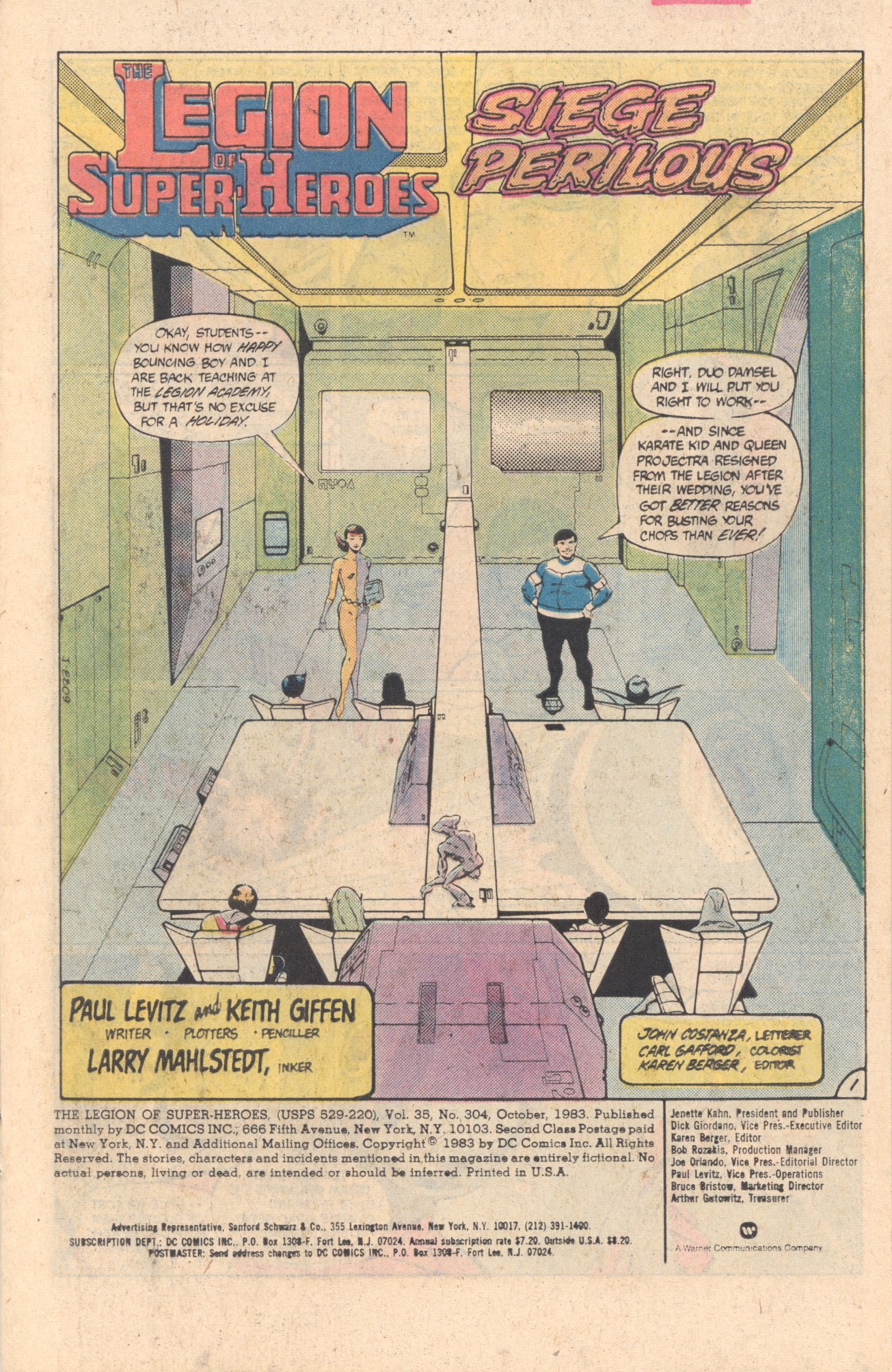 Legion of Super-Heroes (1980) 304 Page 1