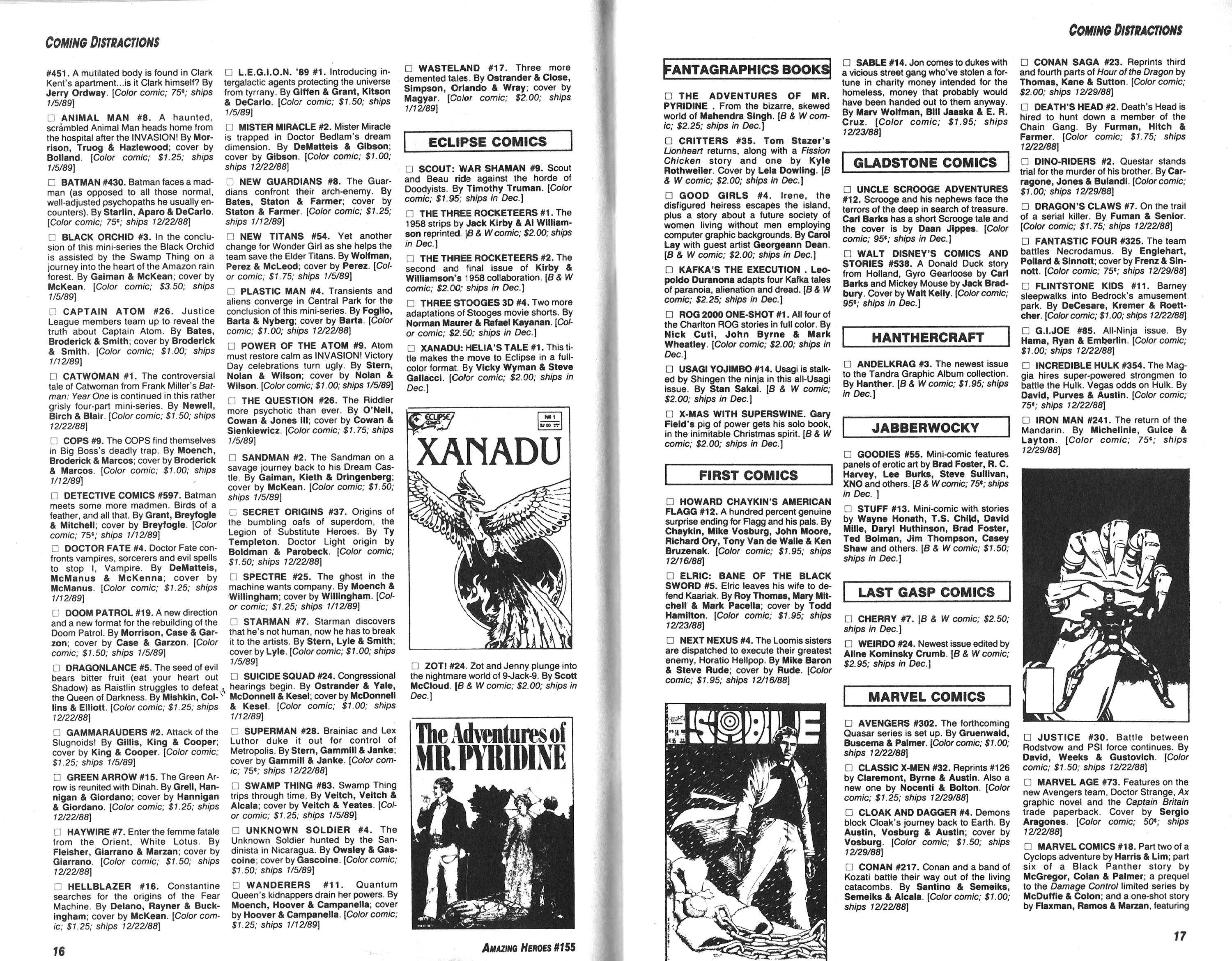 Read online Amazing Heroes comic -  Issue #155 - 9