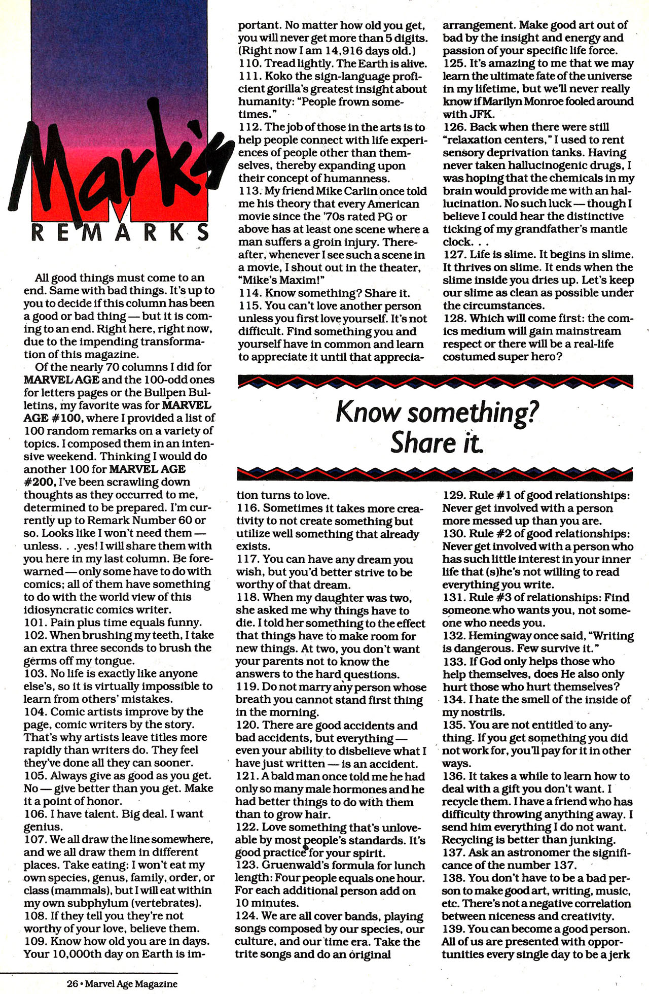 Read online Marvel Age comic -  Issue #140 - 21