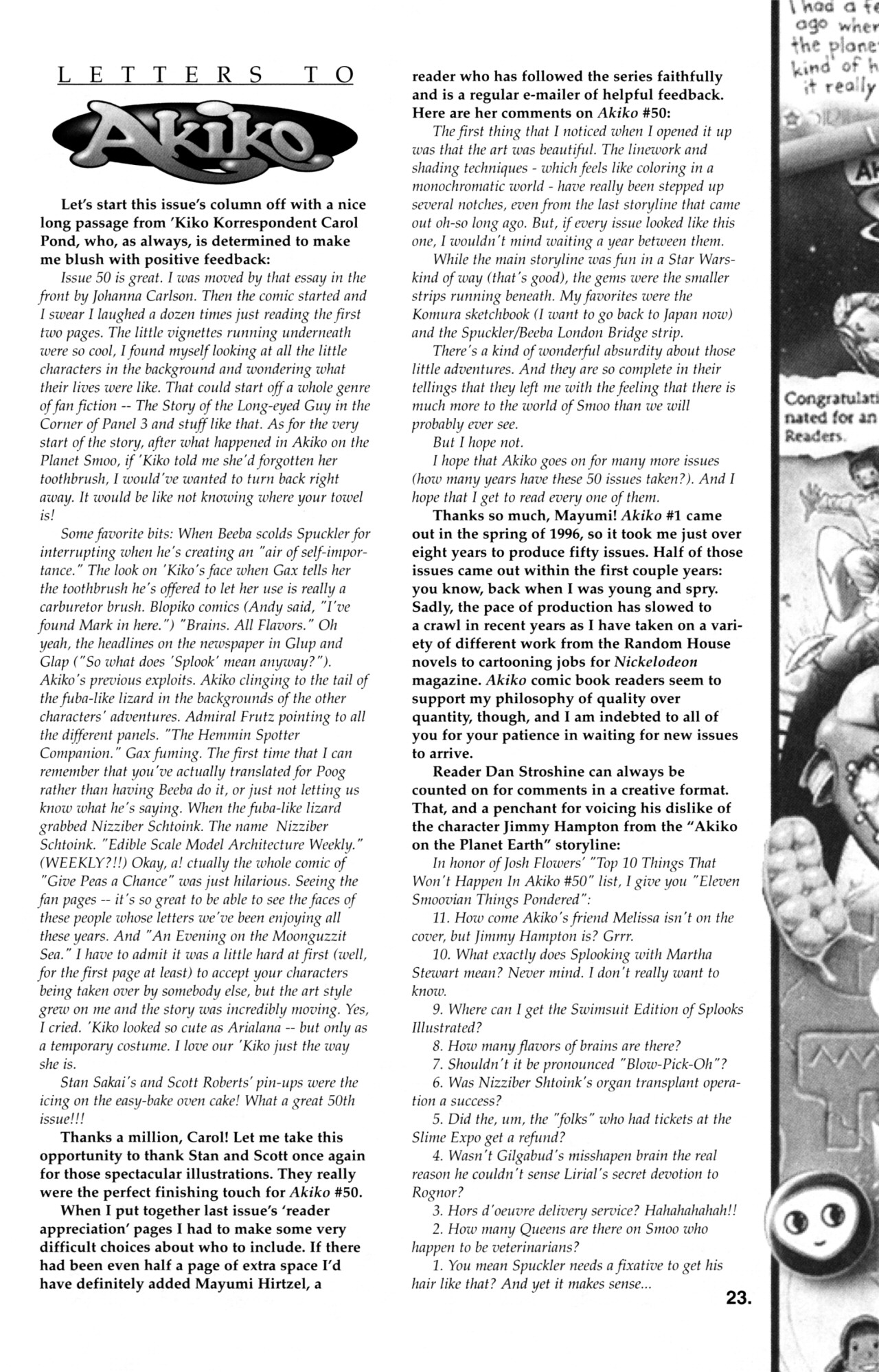 Read online Akiko comic -  Issue #51 - 22