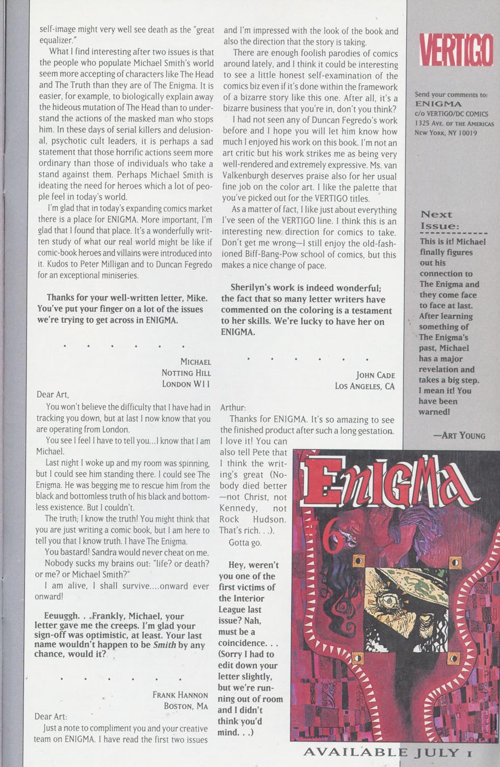 Read online Enigma comic -  Issue #5 - 28