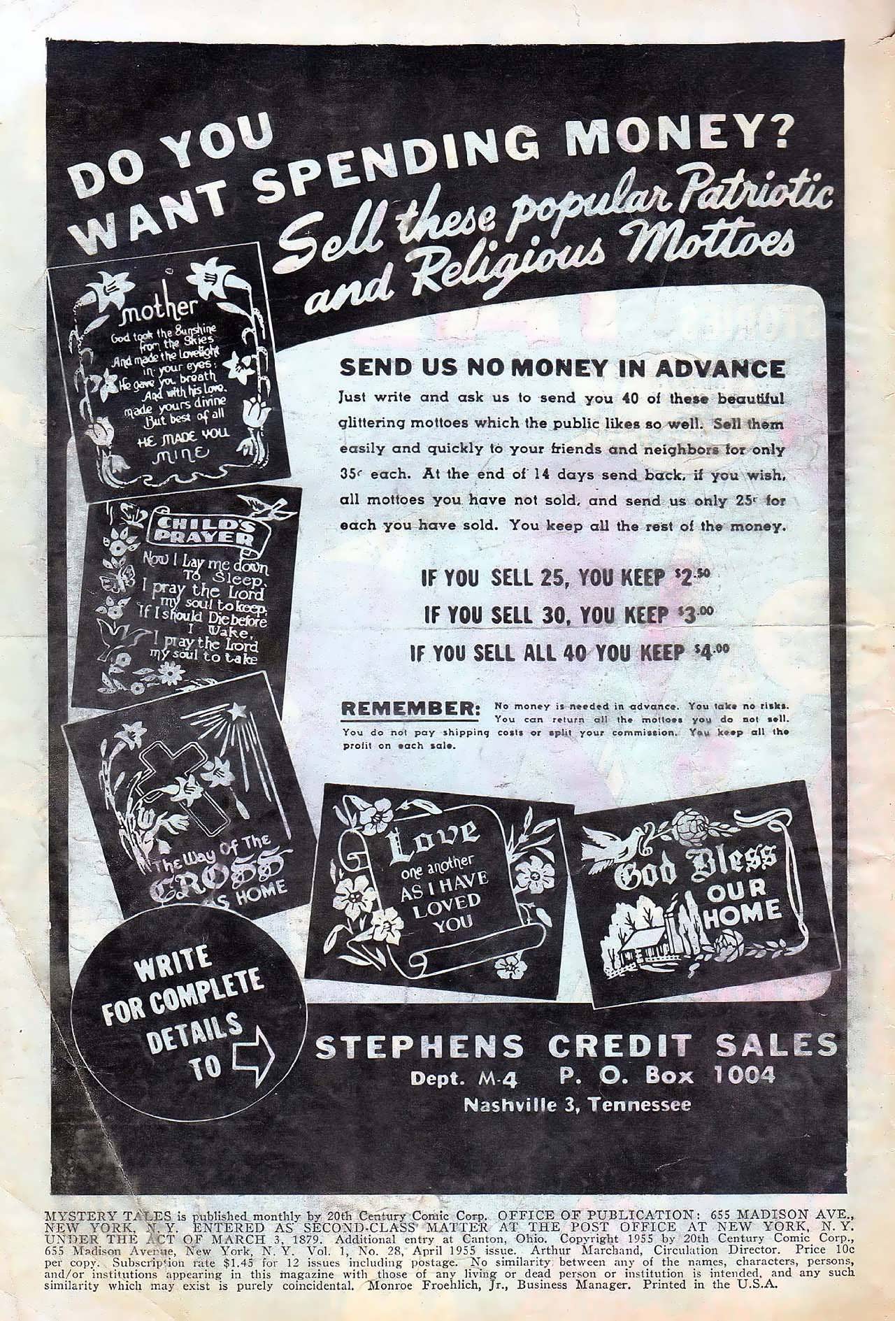 Read online Mystery Tales comic -  Issue #28 - 2