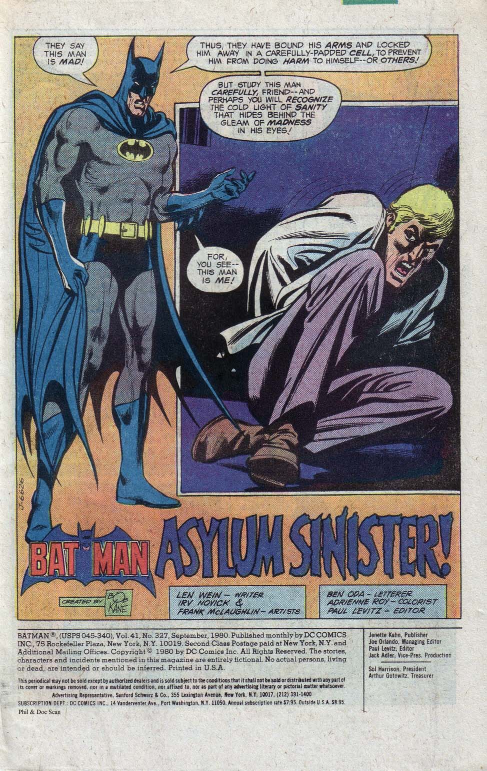 Read online Batman (1940) comic -  Issue #327 - 2