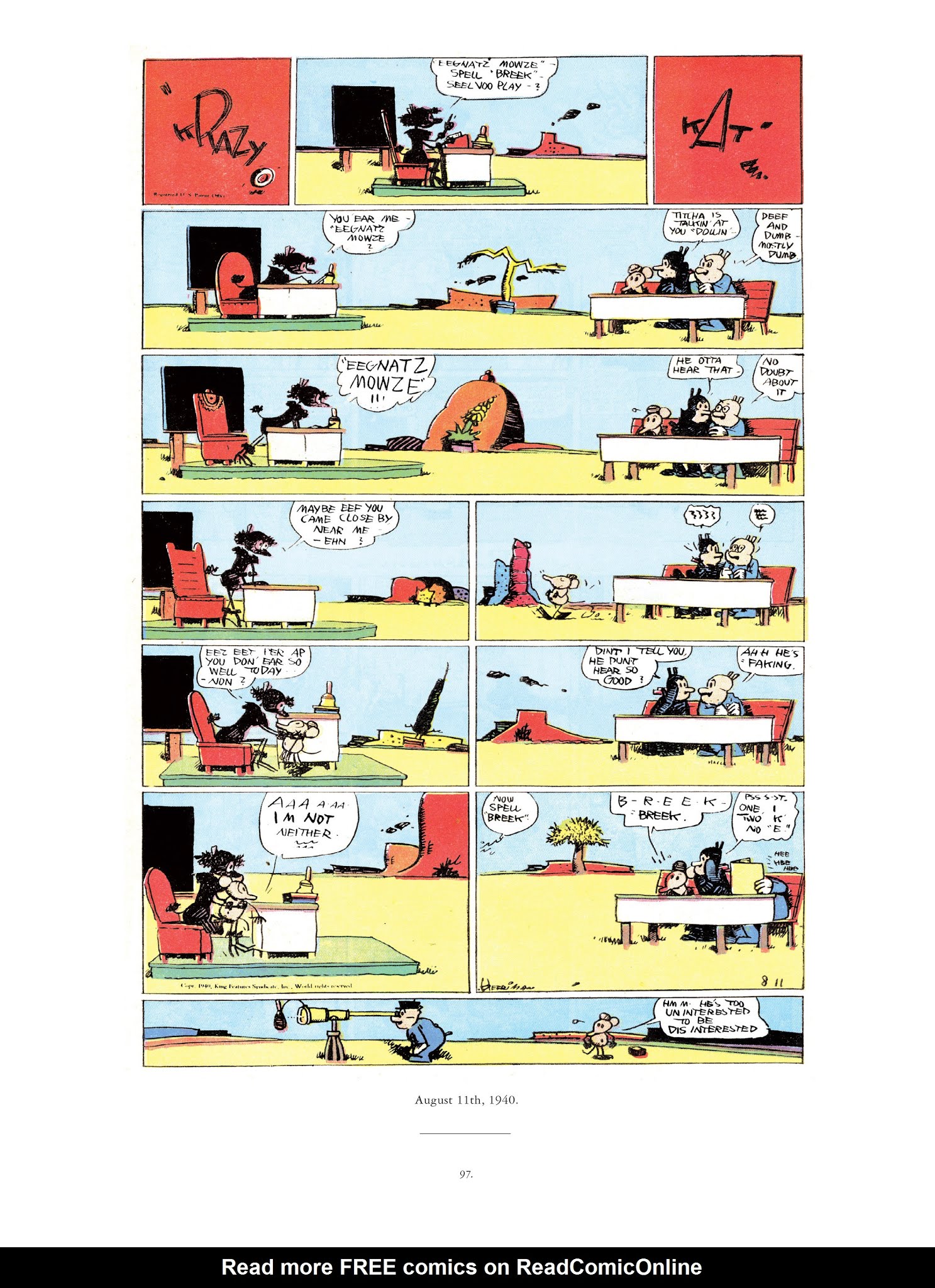 Read online Krazy & Ignatz comic -  Issue # TPB 11 - 97