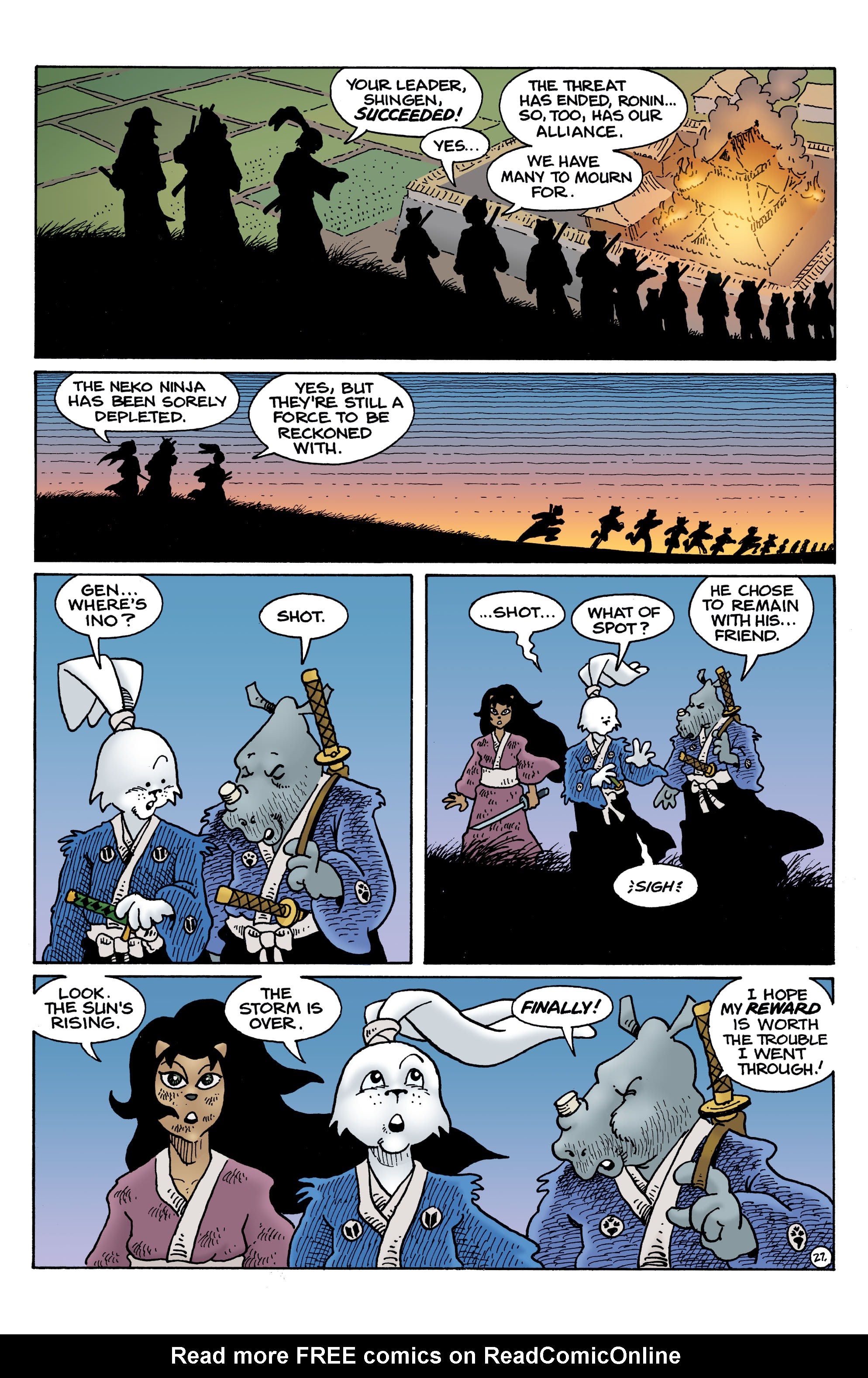 Read online Usagi Yojimbo: The Dragon Bellow Conspiracy comic -  Issue #5 - 28