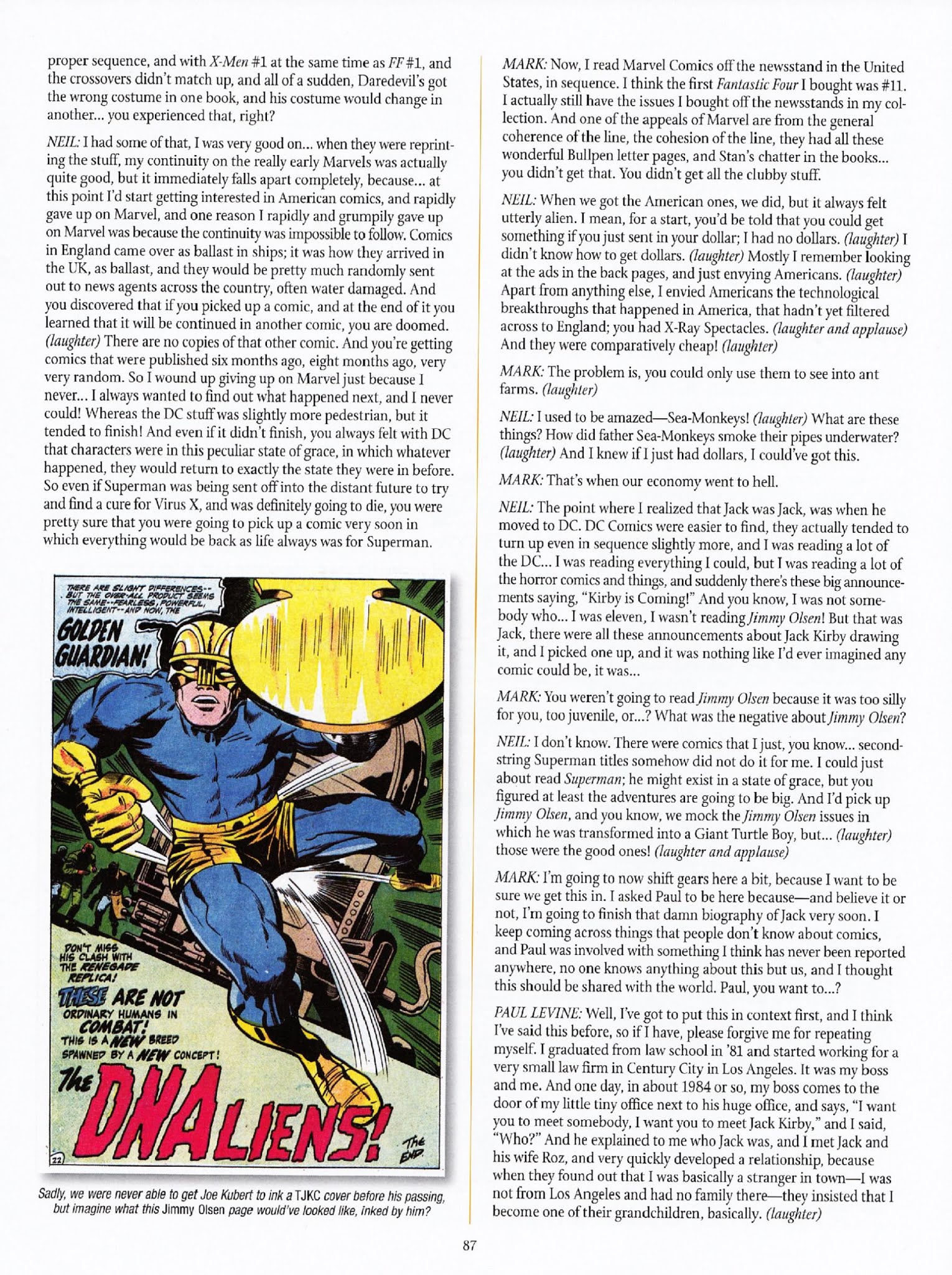 Read online The Jack Kirby Collector comic -  Issue #62 - 86