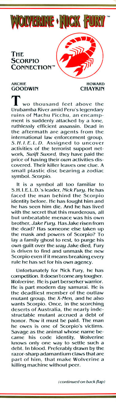 Read online Marvel Graphic Novel comic -  Issue #50 - Wolverine & Nick Fury - The Scorpio Connection - 2