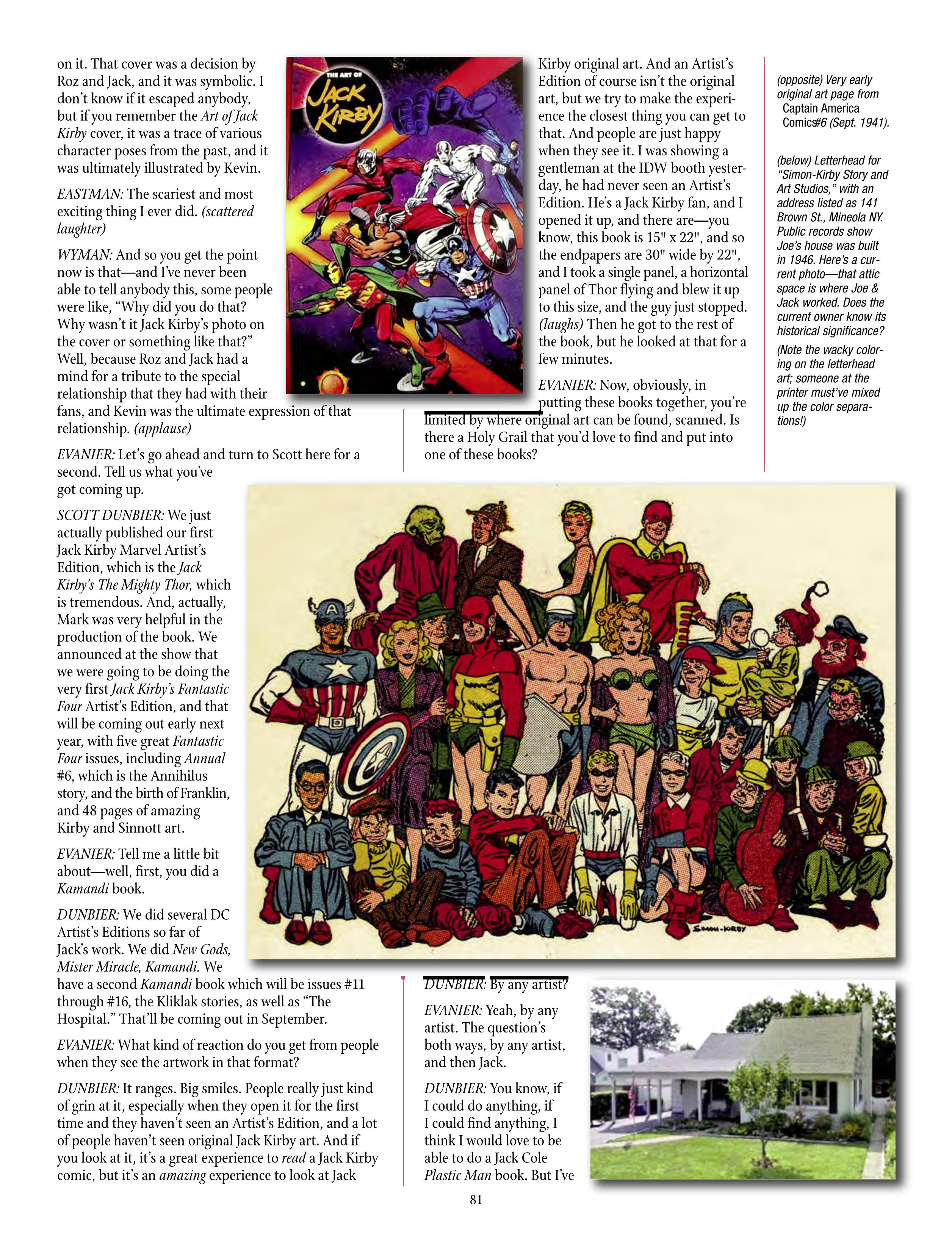 Read online The Jack Kirby Collector comic -  Issue #69 - 83