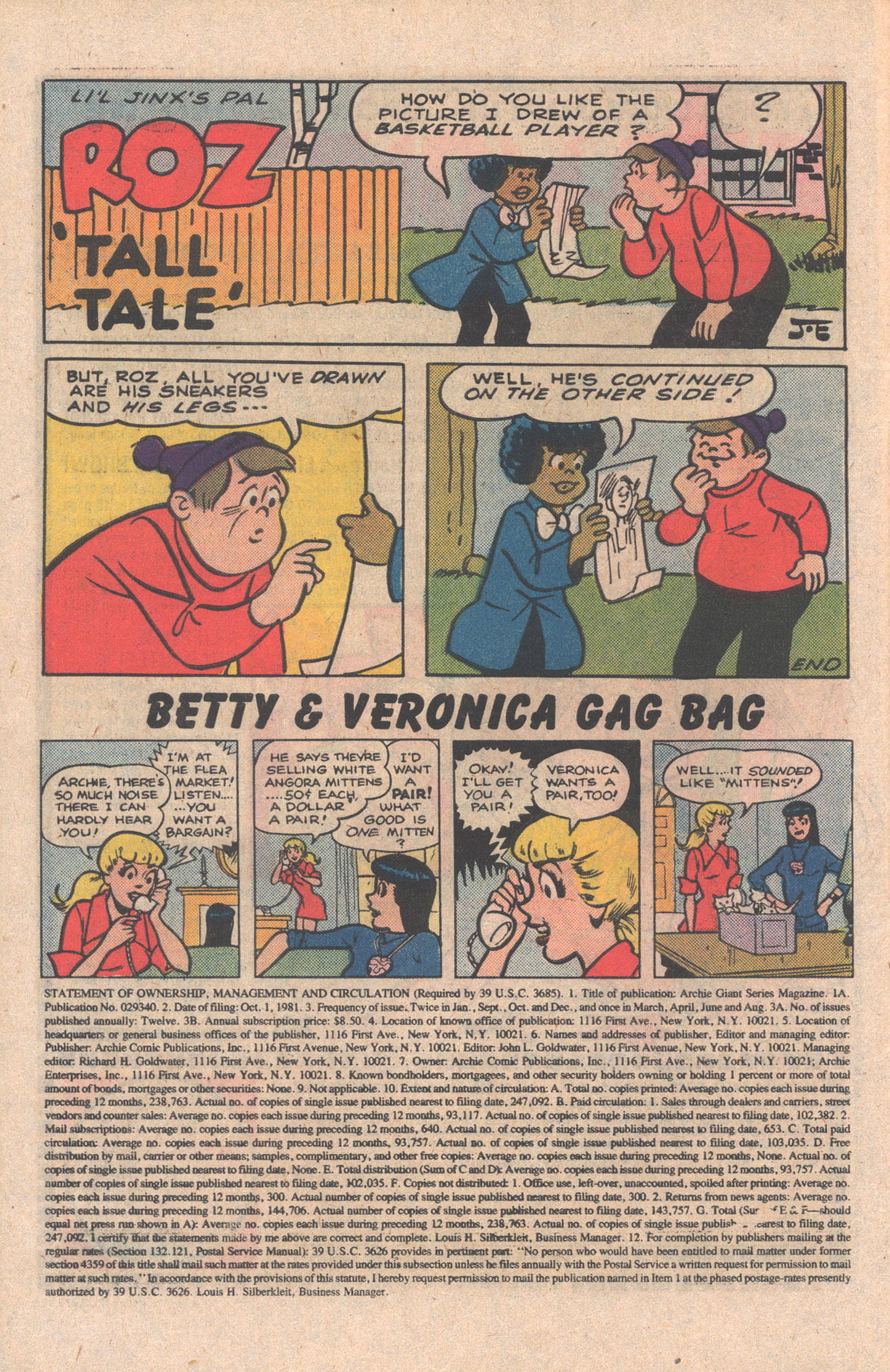 Read online Archie Giant Series Magazine comic -  Issue #518 - 10