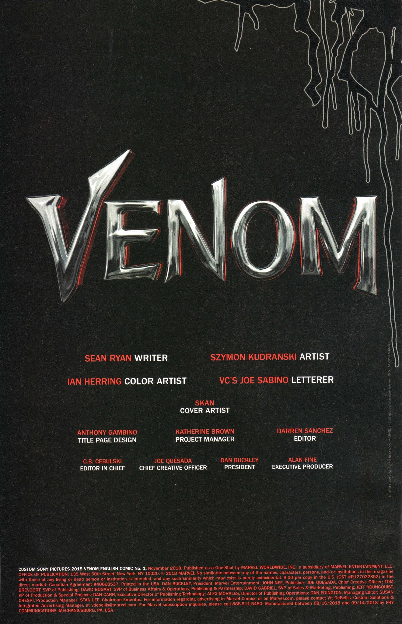 Read online Custom Sony Pictures 2018 Venom English Comic comic -  Issue # Full - 2
