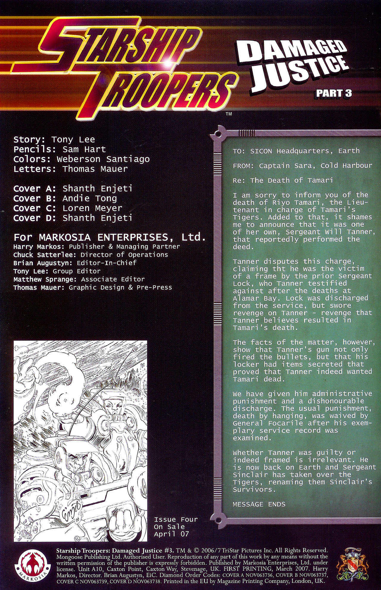 Read online Starship Troopers: Damaged Justice comic -  Issue #3 - 3