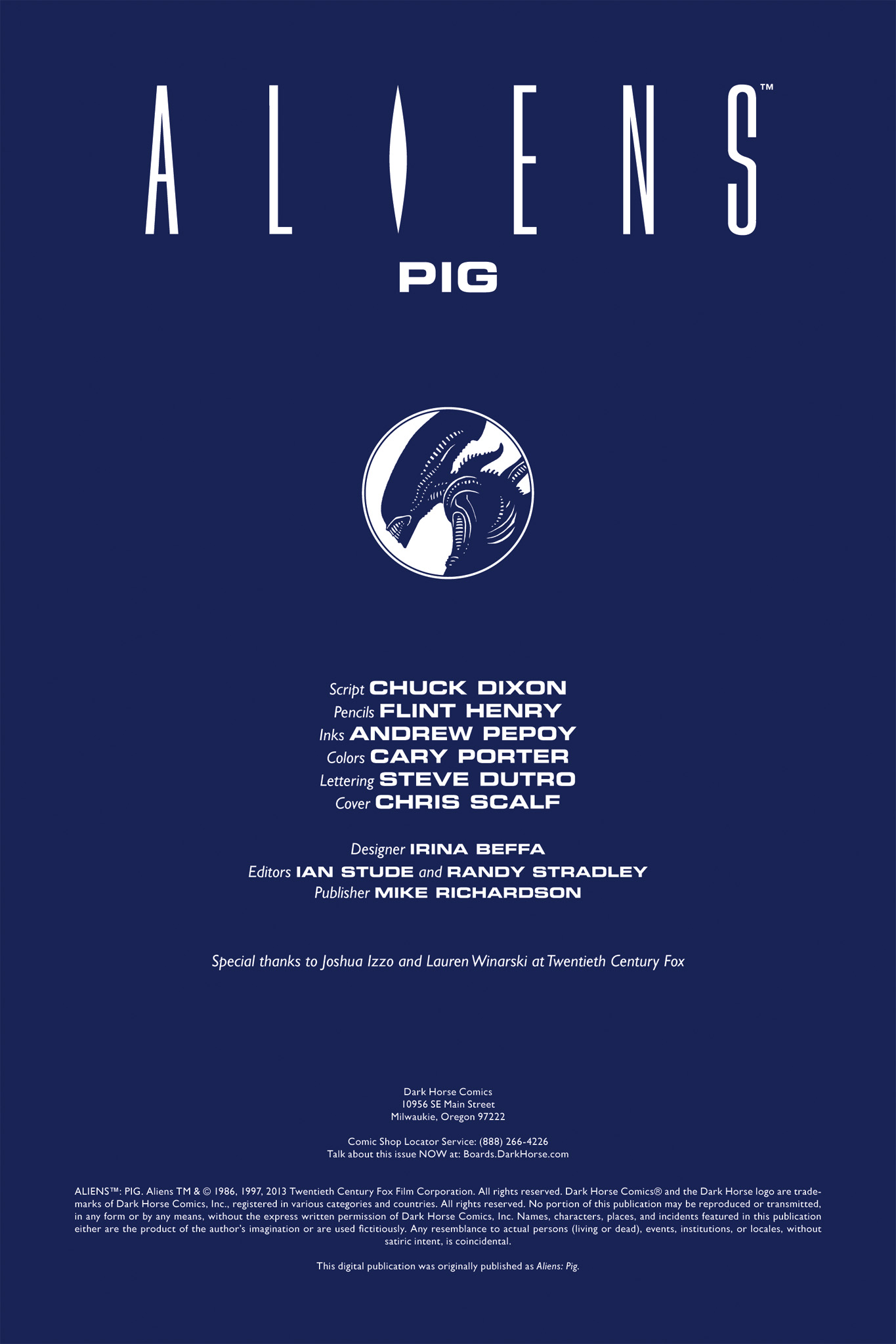 Read online Aliens: Pig comic -  Issue # Full - 2