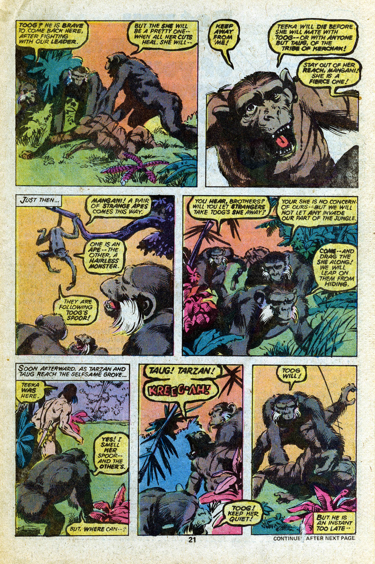 Read online Tarzan (1977) comic -  Issue #14 - 22