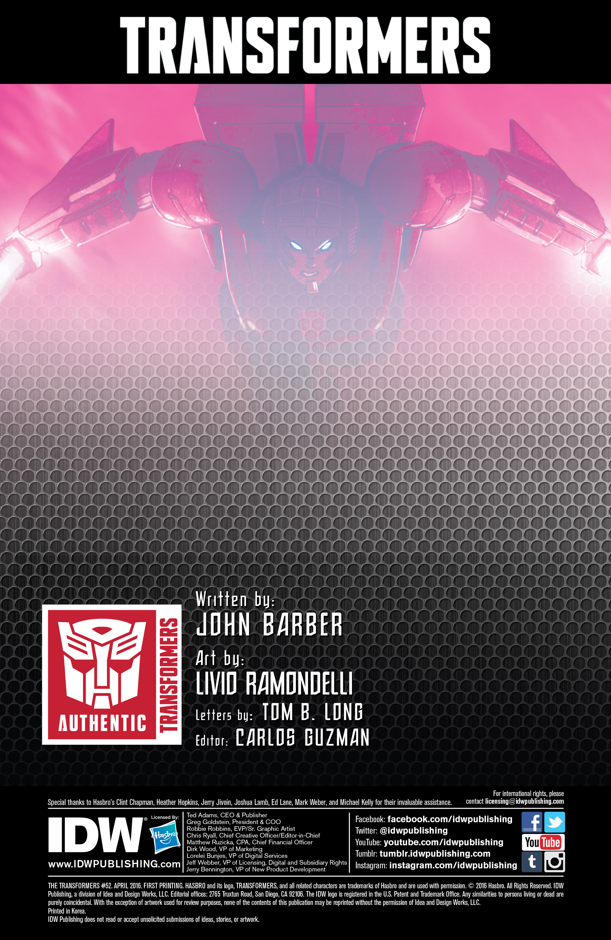Read online The Transformers (2014) comic -  Issue #52 - 2