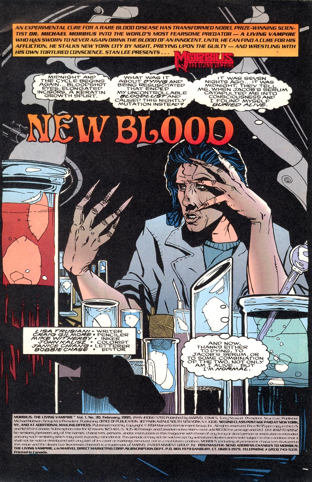 Read online Morbius: The Living Vampire (1992) comic -  Issue #30 - 2