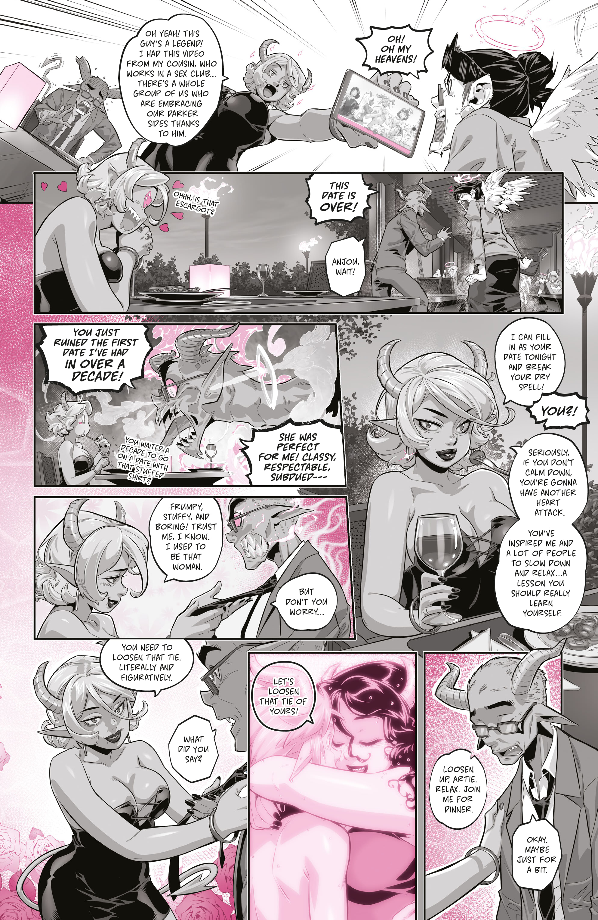 Read online Mirka Andolfo's Sweet Paprika: Black White & Pink (One-Shot) comic -  Issue # Full - 7