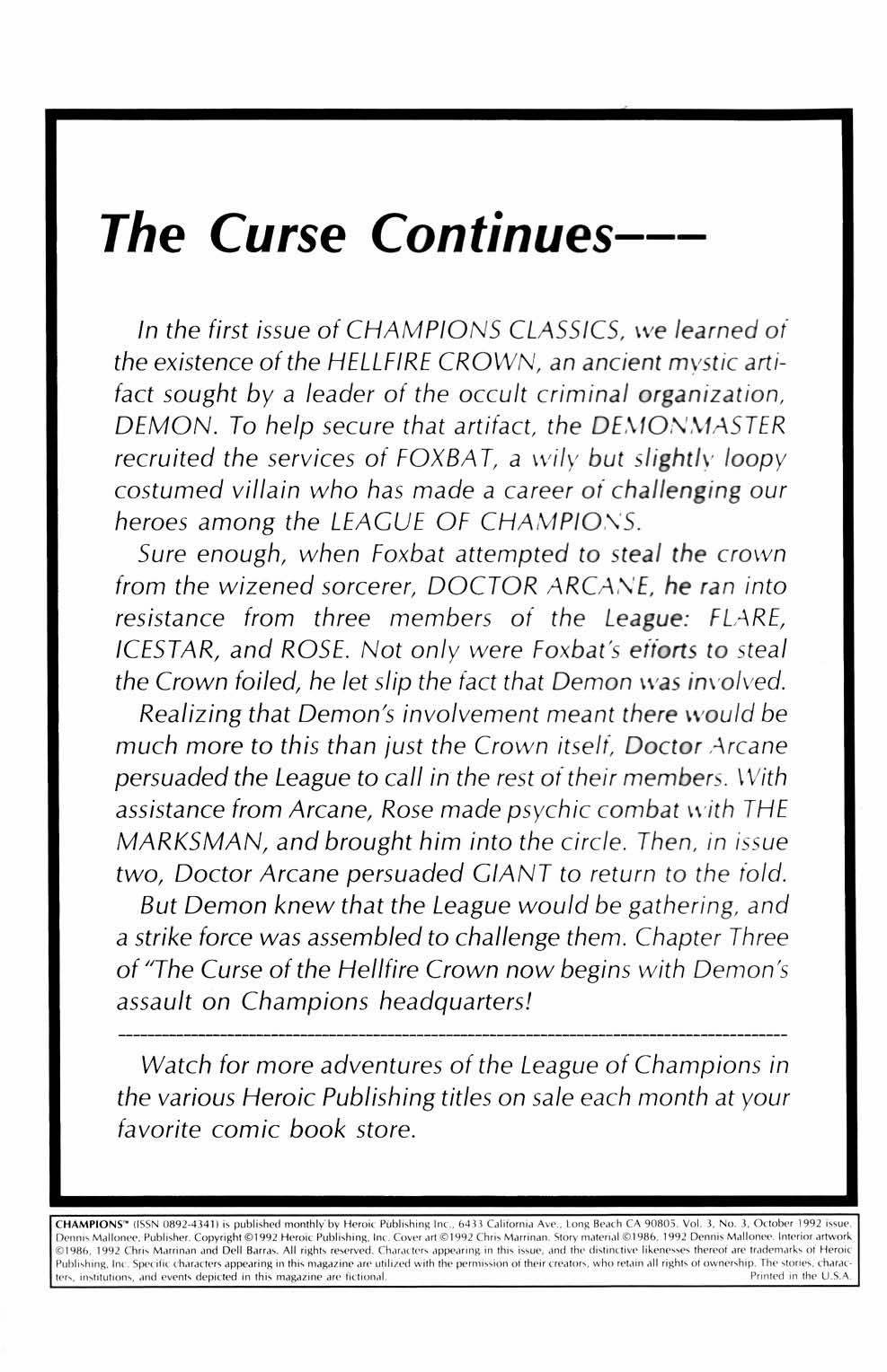 Read online Champions Classics comic -  Issue #3 - 2