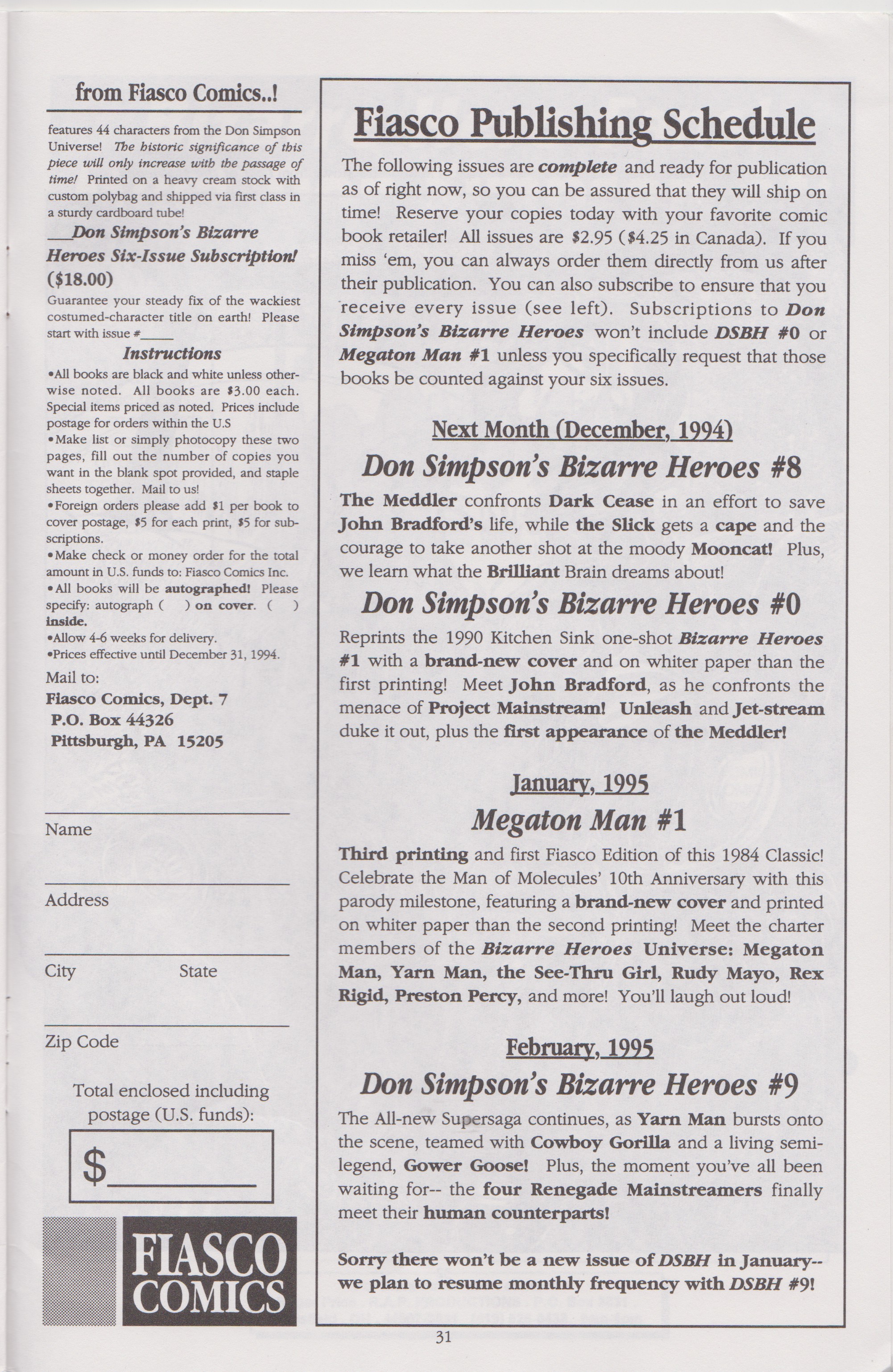 Read online Don Simpson's Bizarre Heroes comic -  Issue #7 - 33