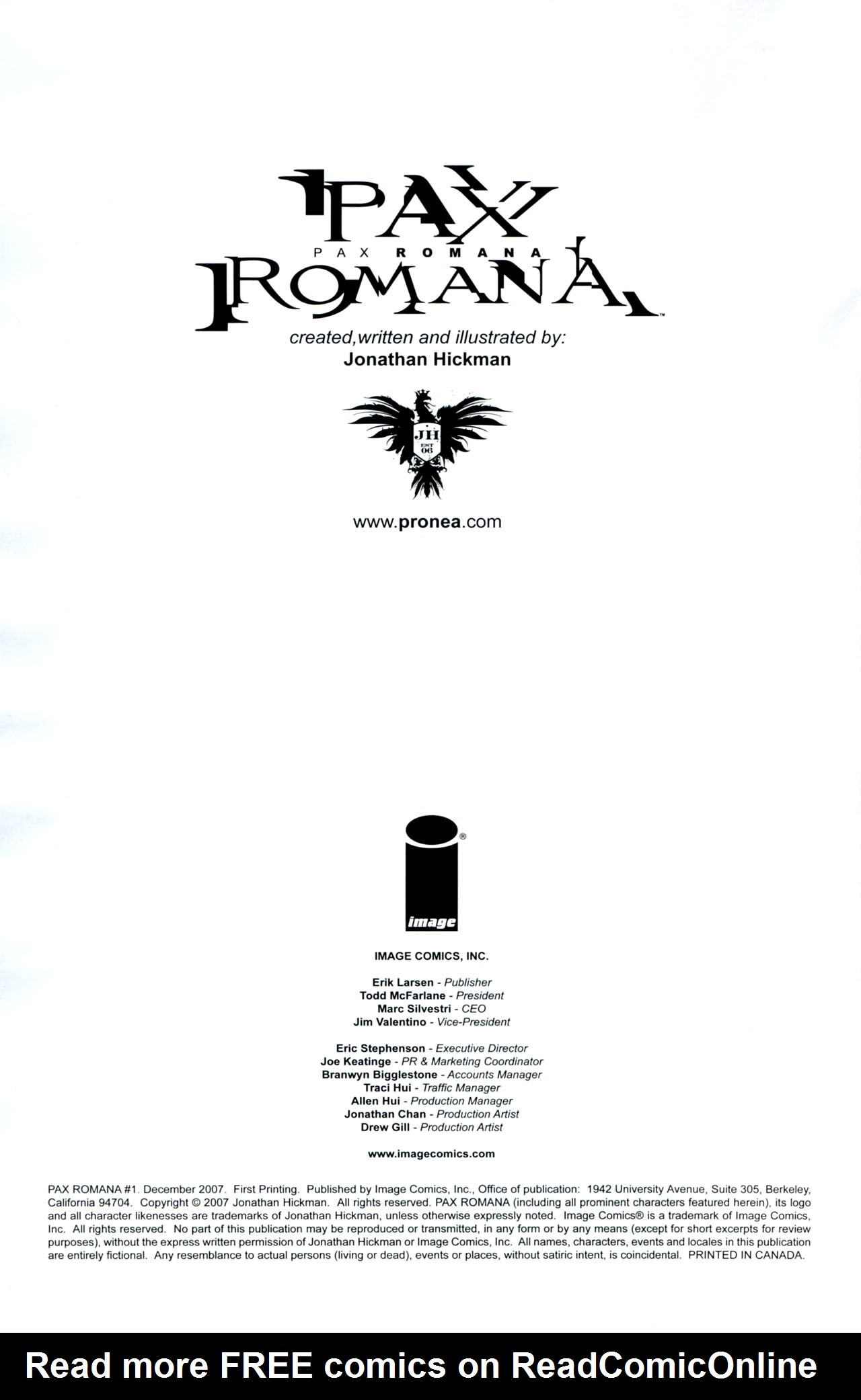 Read online Pax Romana comic -  Issue #1 - 2